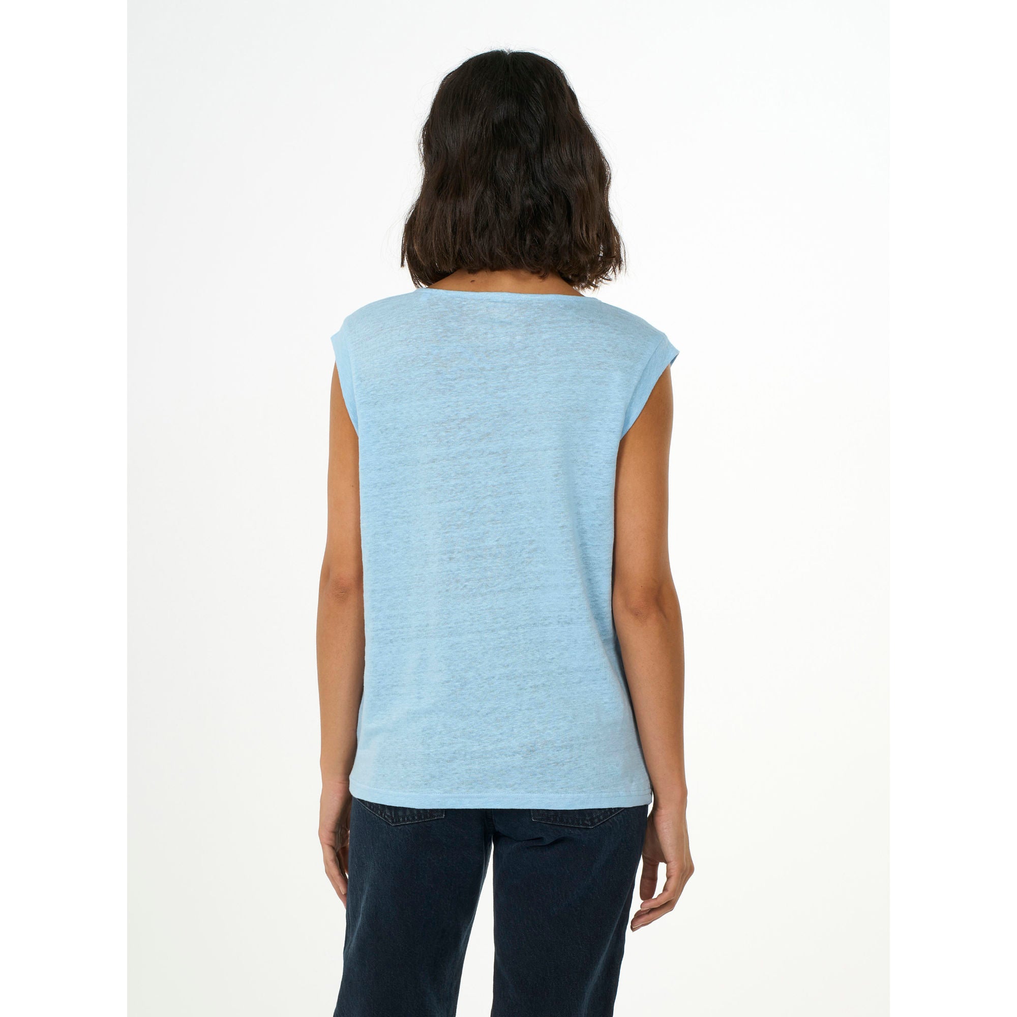 T-Shirt LOOSE FOLD UP aus Bio-Leinen