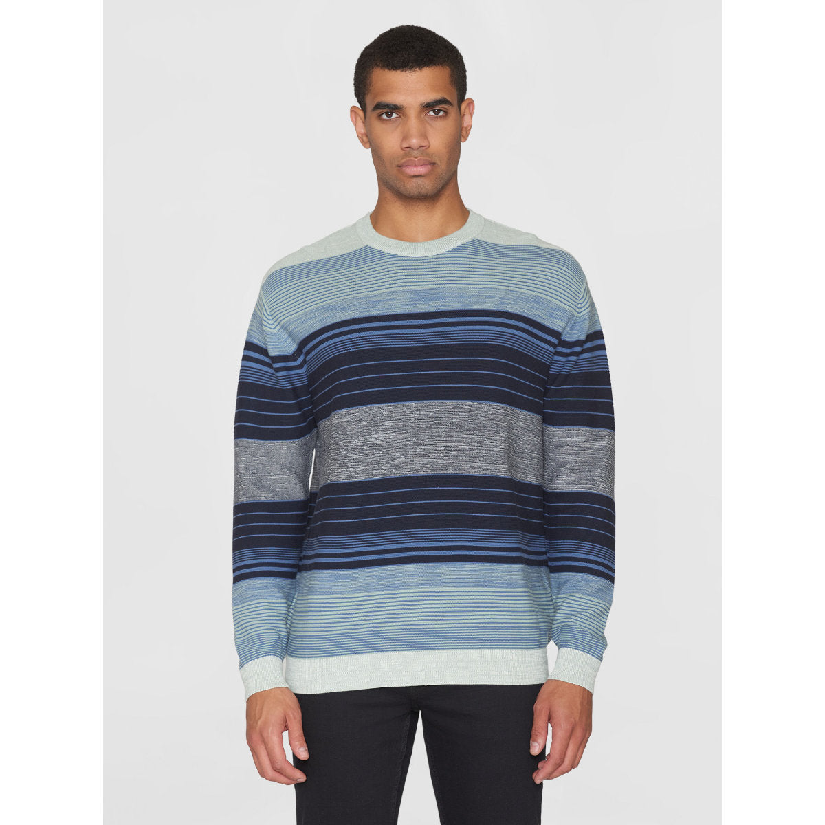 Strickpullover MULTICOLOR STRIPED aus Bio-Baumwolle