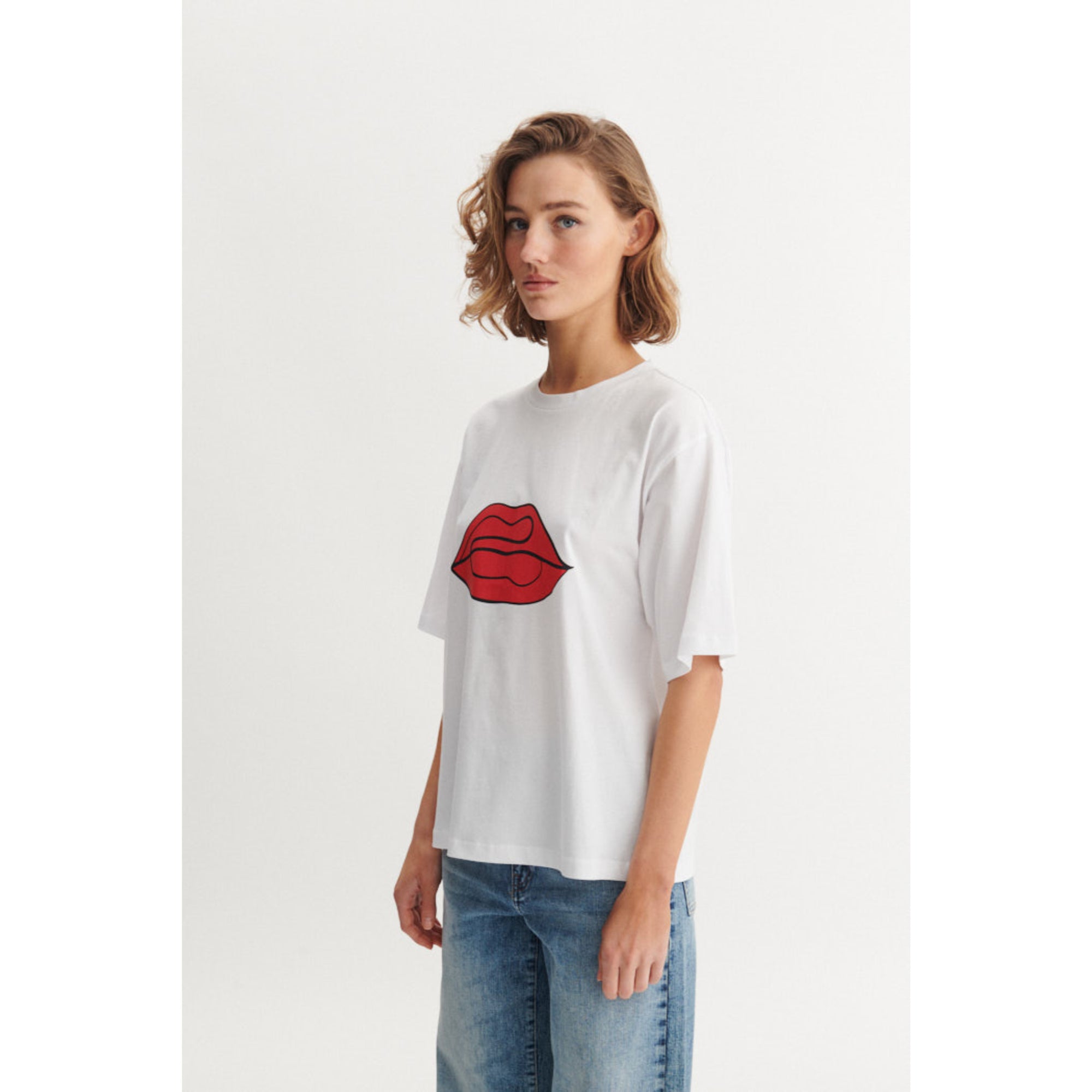 T-Shirt RAJA RED LIP aus Bio-Baumwolle GOTS