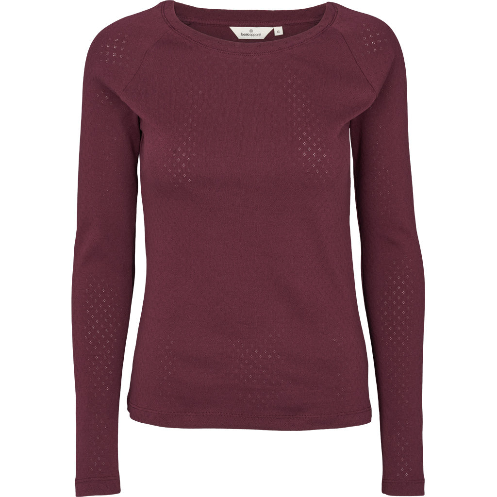 Langarmshirt ARENSE mit Lochmuster aus Bio-Baumwolle