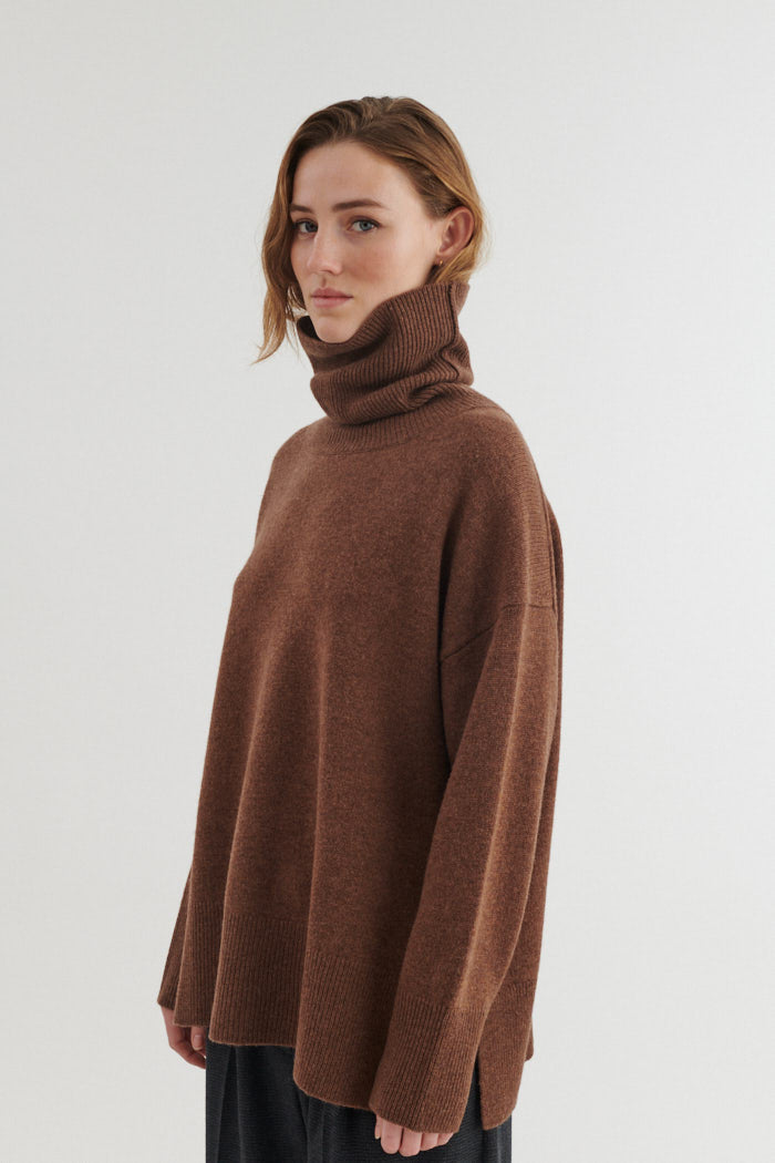 Strickpullover LIZ mit Rollkragen aus Bio-Merinowolle
