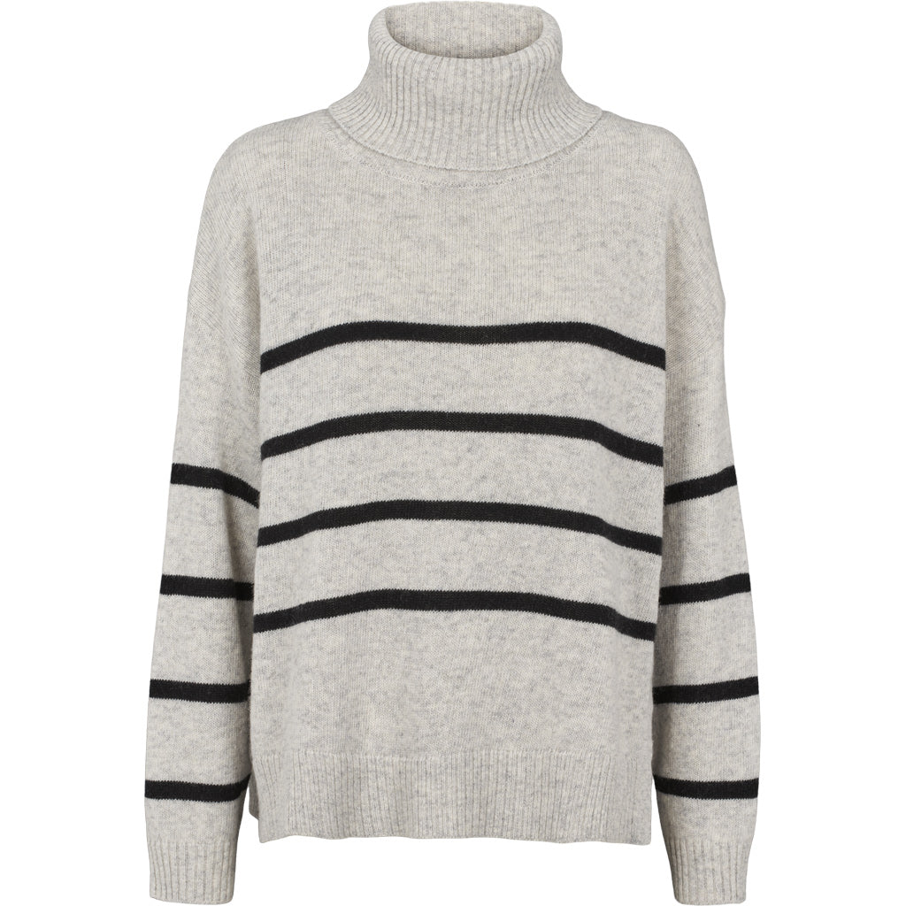 Gestreifter Pullover LISE mit Rundhals aus recycelter Wolle