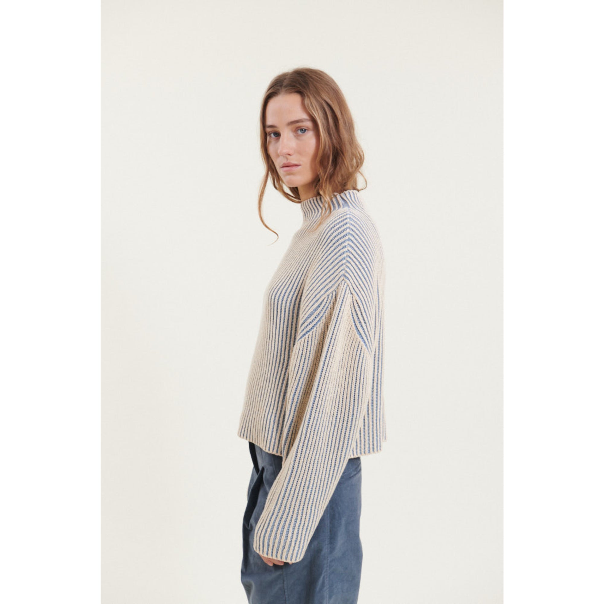 Pullover WINIE zweifarbig 2-Colored aus Bio-Baumwolle