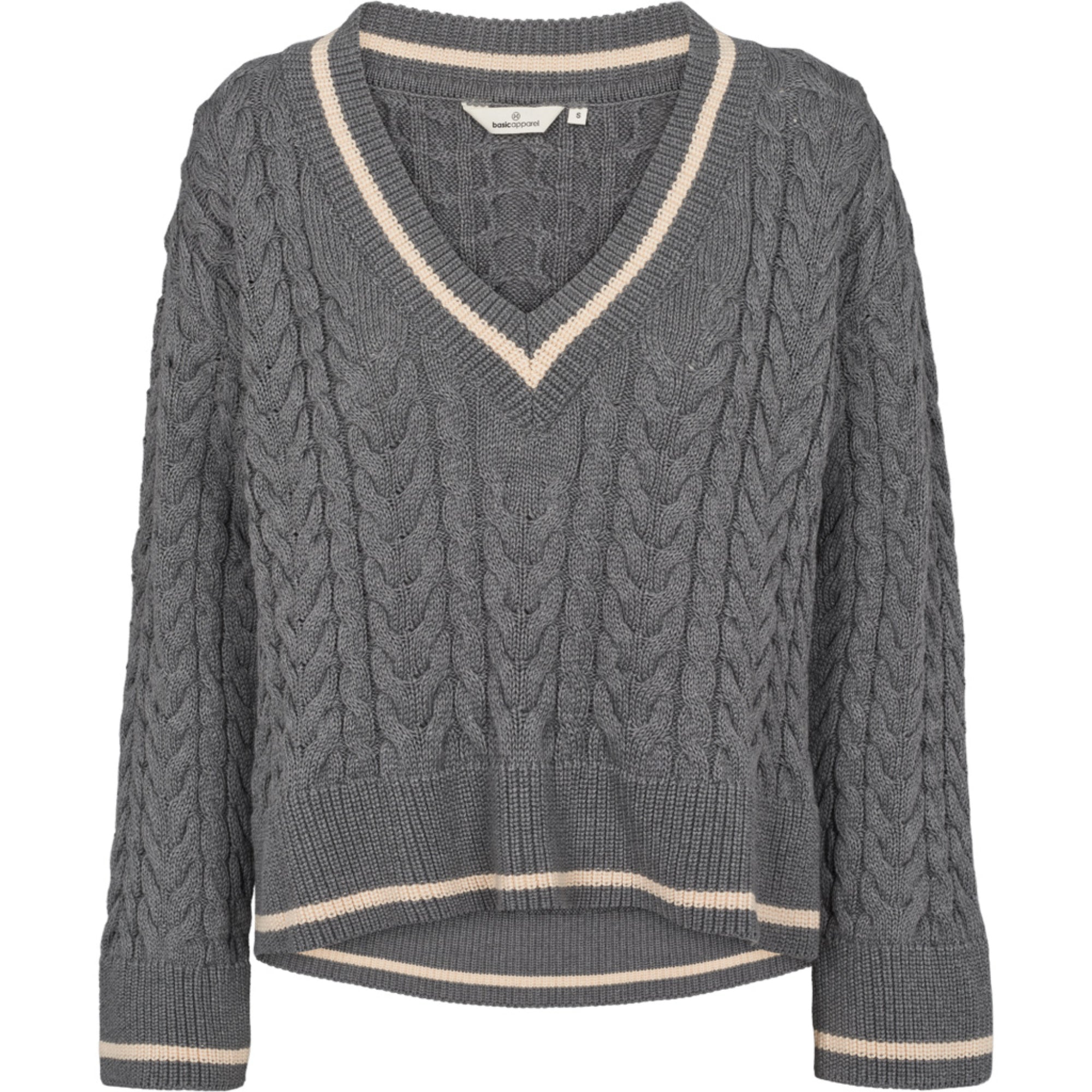 Pullover ALLY Sweater mit V-Ausschnitt aus Bio-Baumwolle GOTS