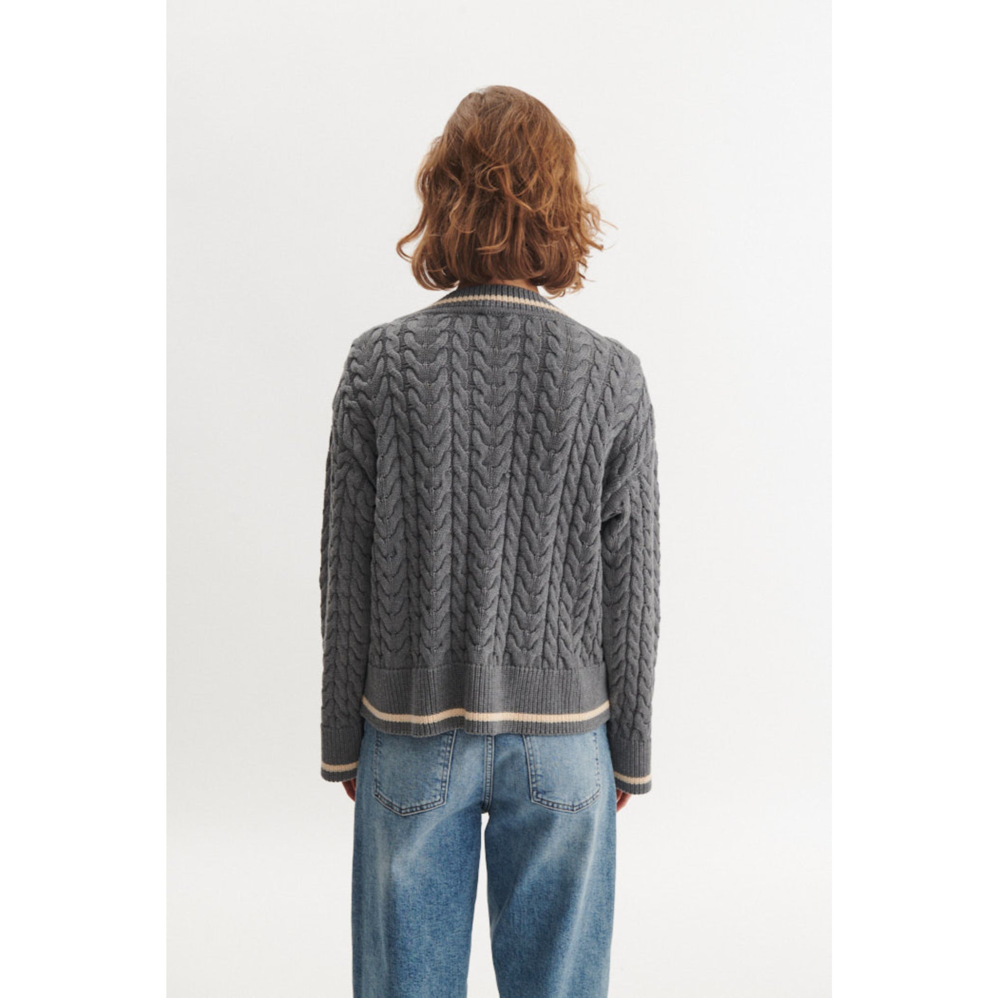 Pullover ALLY Sweater mit V-Ausschnitt aus Bio-Baumwolle GOTS