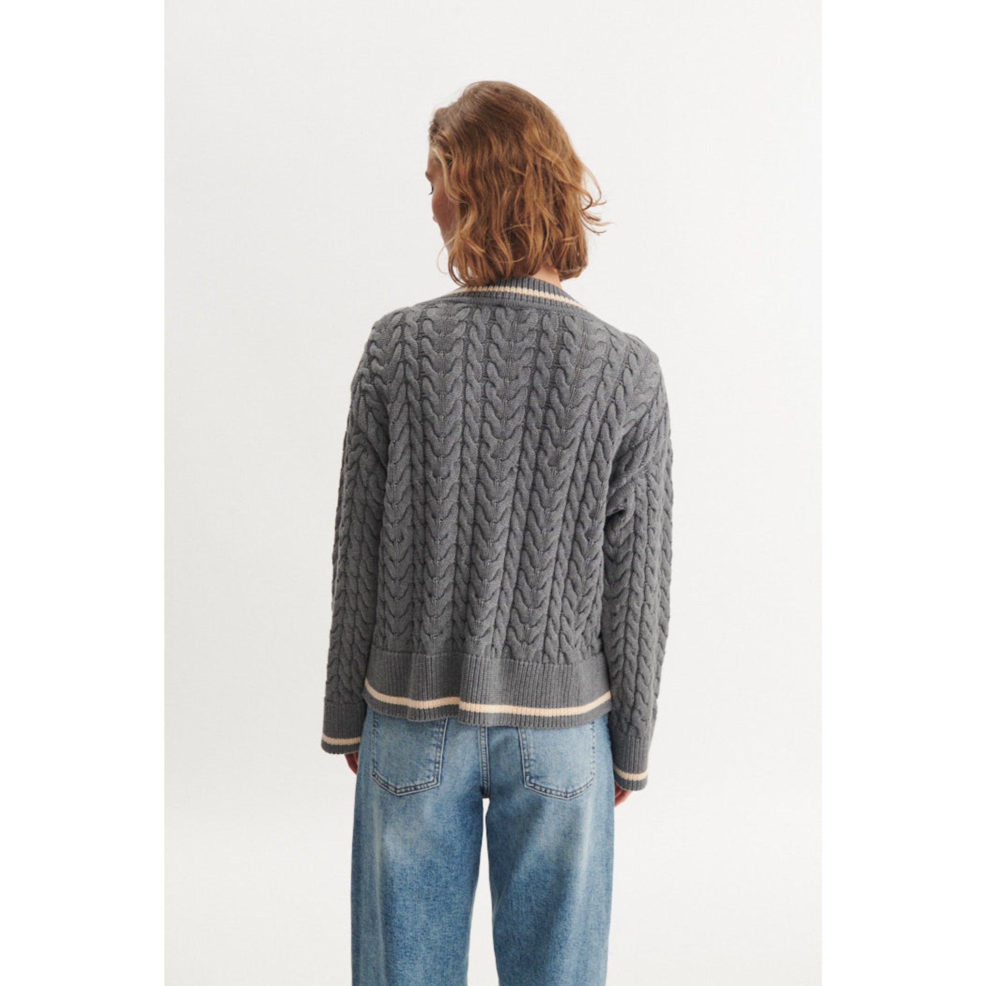 Pullover ALLY Sweater mit V-Ausschnitt aus Bio-Baumwolle GOTS