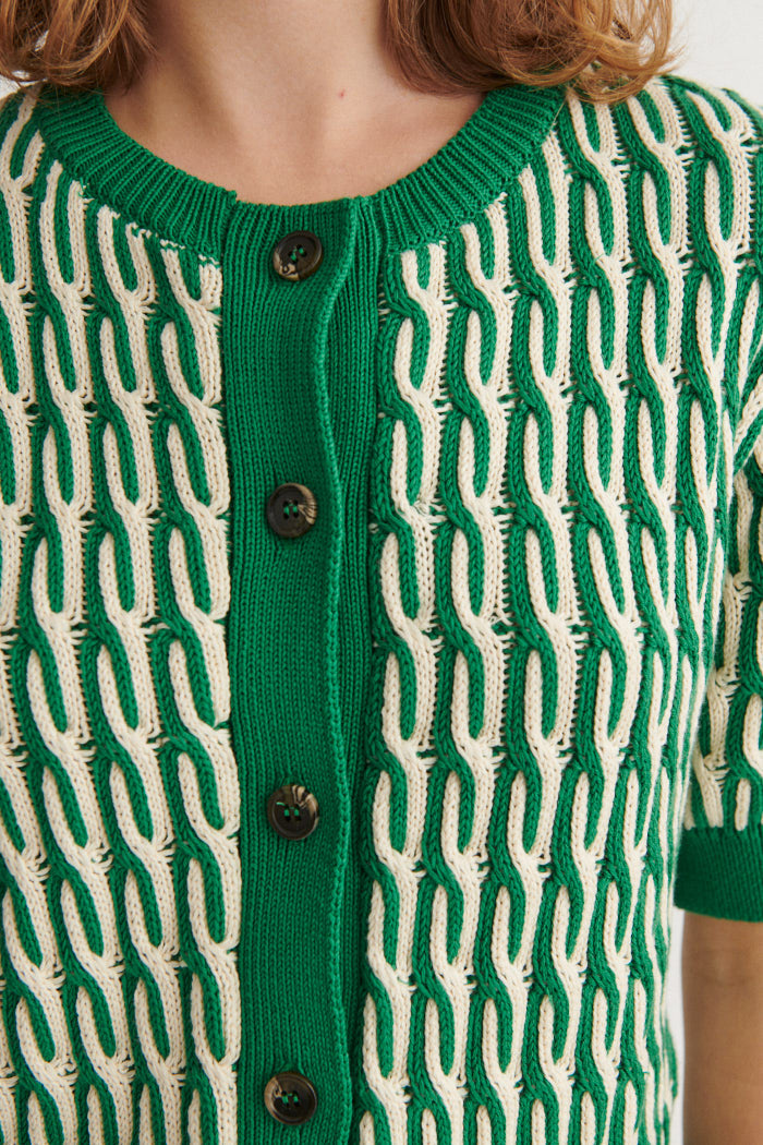 Kurzarm Cardigan MINIE aus Bio-Baumwolle