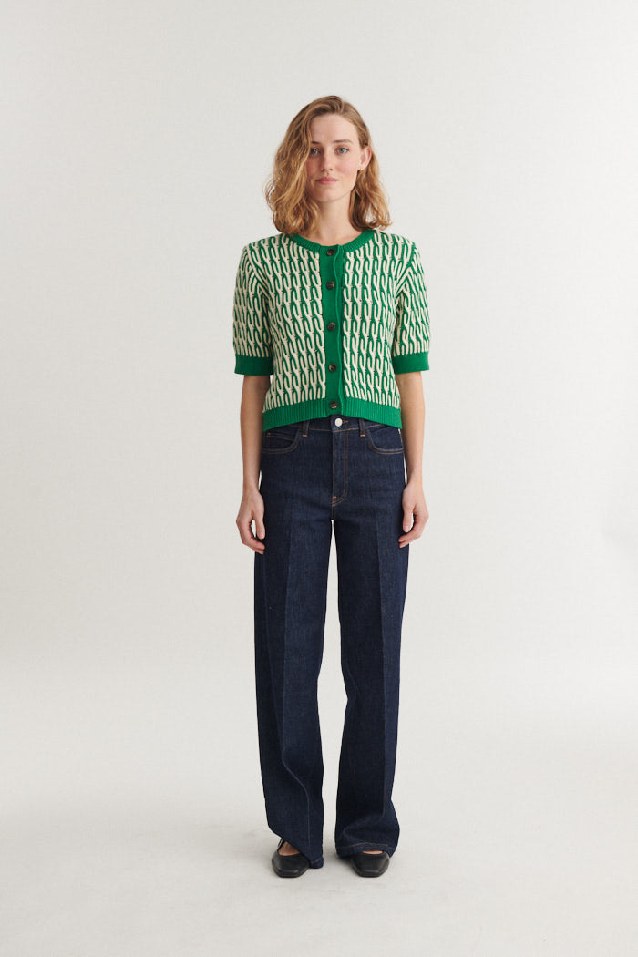 Kurzarm Cardigan MINIE aus Bio-Baumwolle