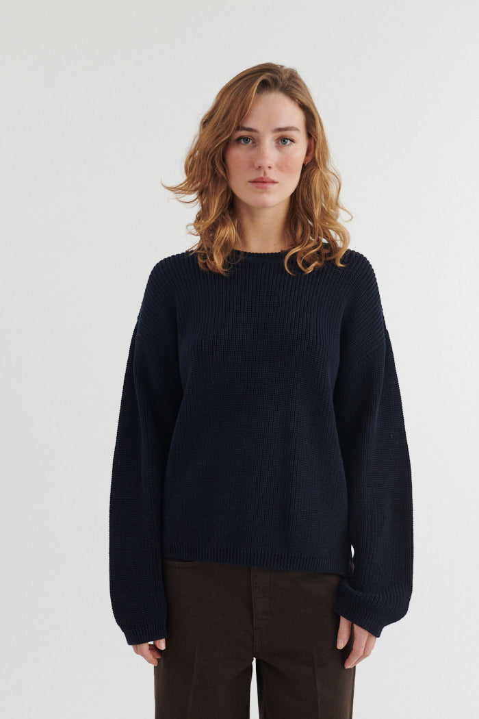 Oversized Strickpullover SUNA aus Bio-Baumwolle