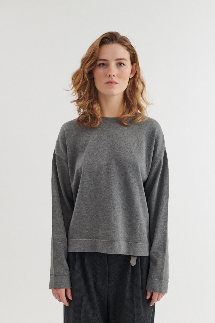Rundhals-Pullover KARI aus Bio-Baumwolle