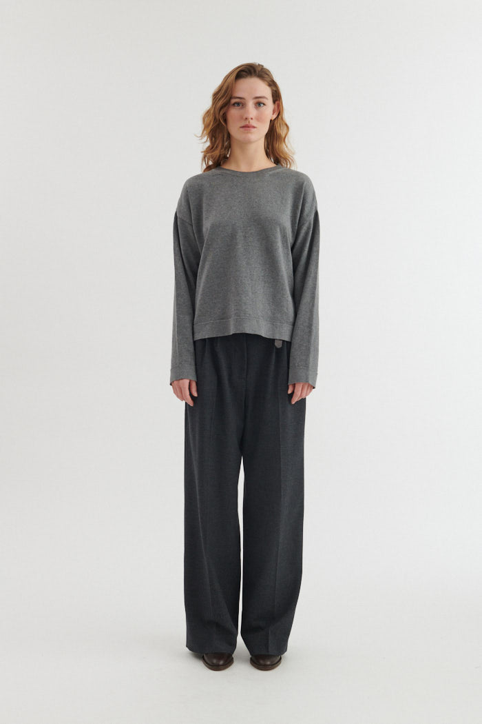 Rundhals-Pullover KARI aus Bio-Baumwolle