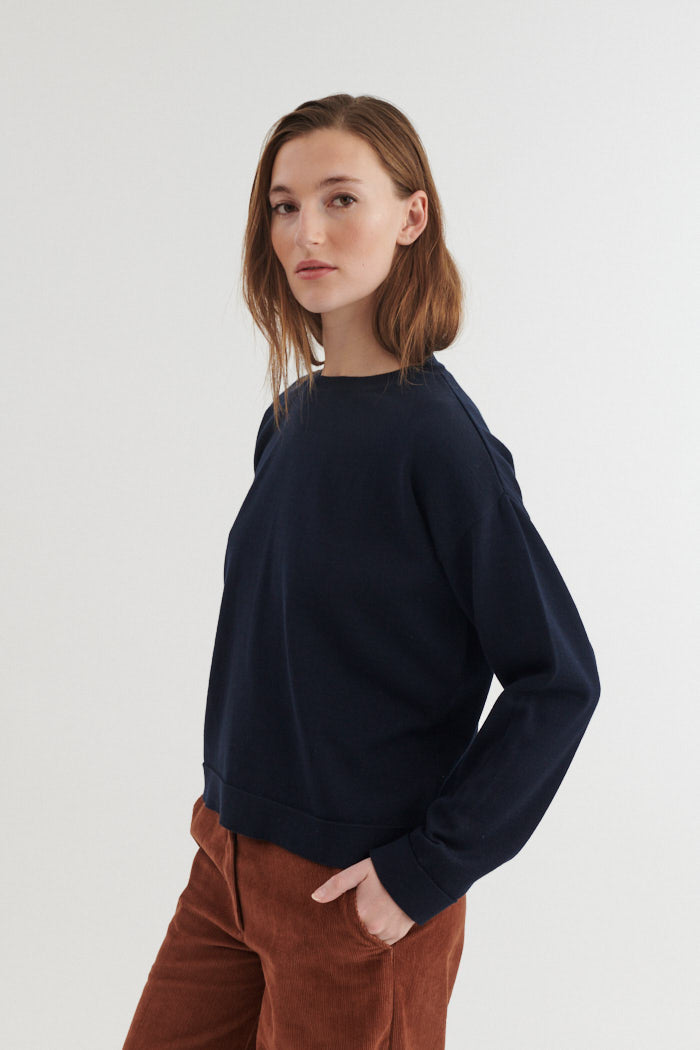 Rundhals-Pullover KARI aus Bio-Baumwolle