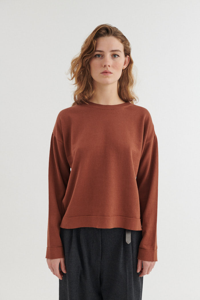 Rundhals-Pullover KARI aus Bio-Baumwolle