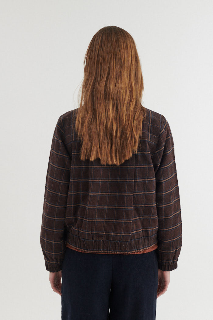 Karierte Oversize Jacke MISA aus Bio-Baumwolle