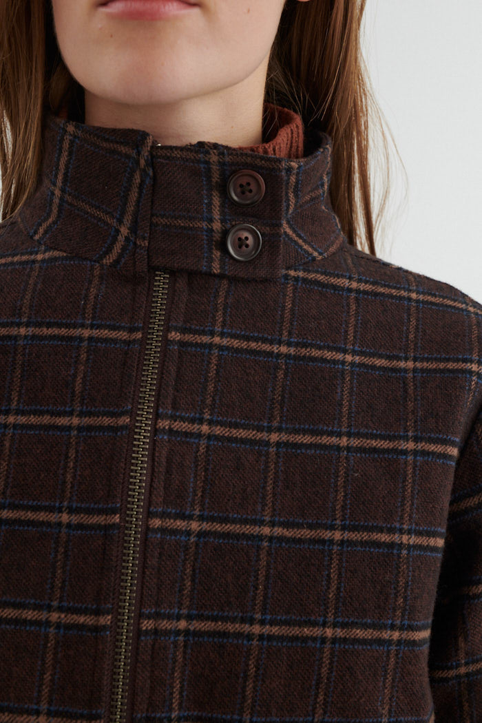 Karierte Oversize Jacke MISA aus Bio-Baumwolle