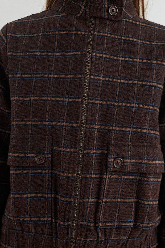 Karierte Oversize Jacke MISA aus Bio-Baumwolle