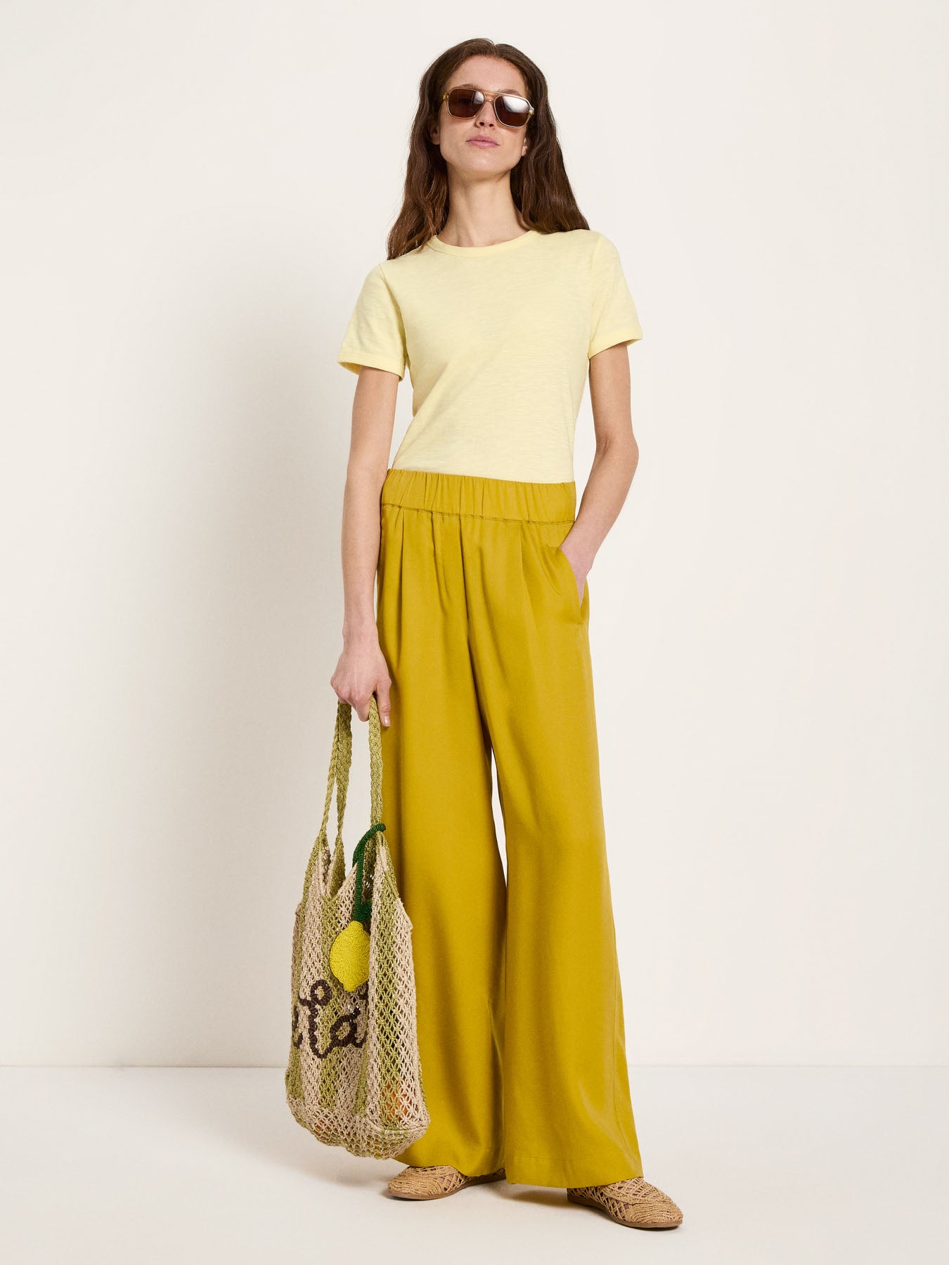 Hose mit weitem Bein aus TENCEL™