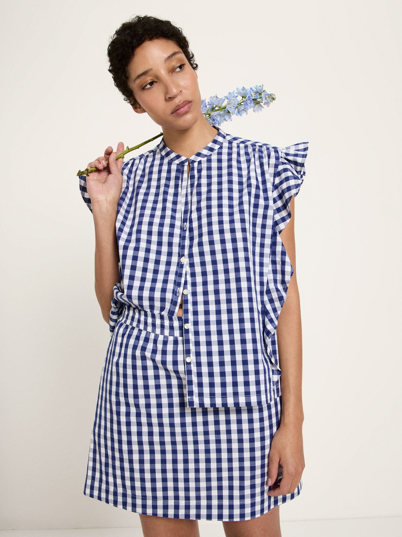 Rock mit Karomuster VICHY aus Bio-Baumwolle