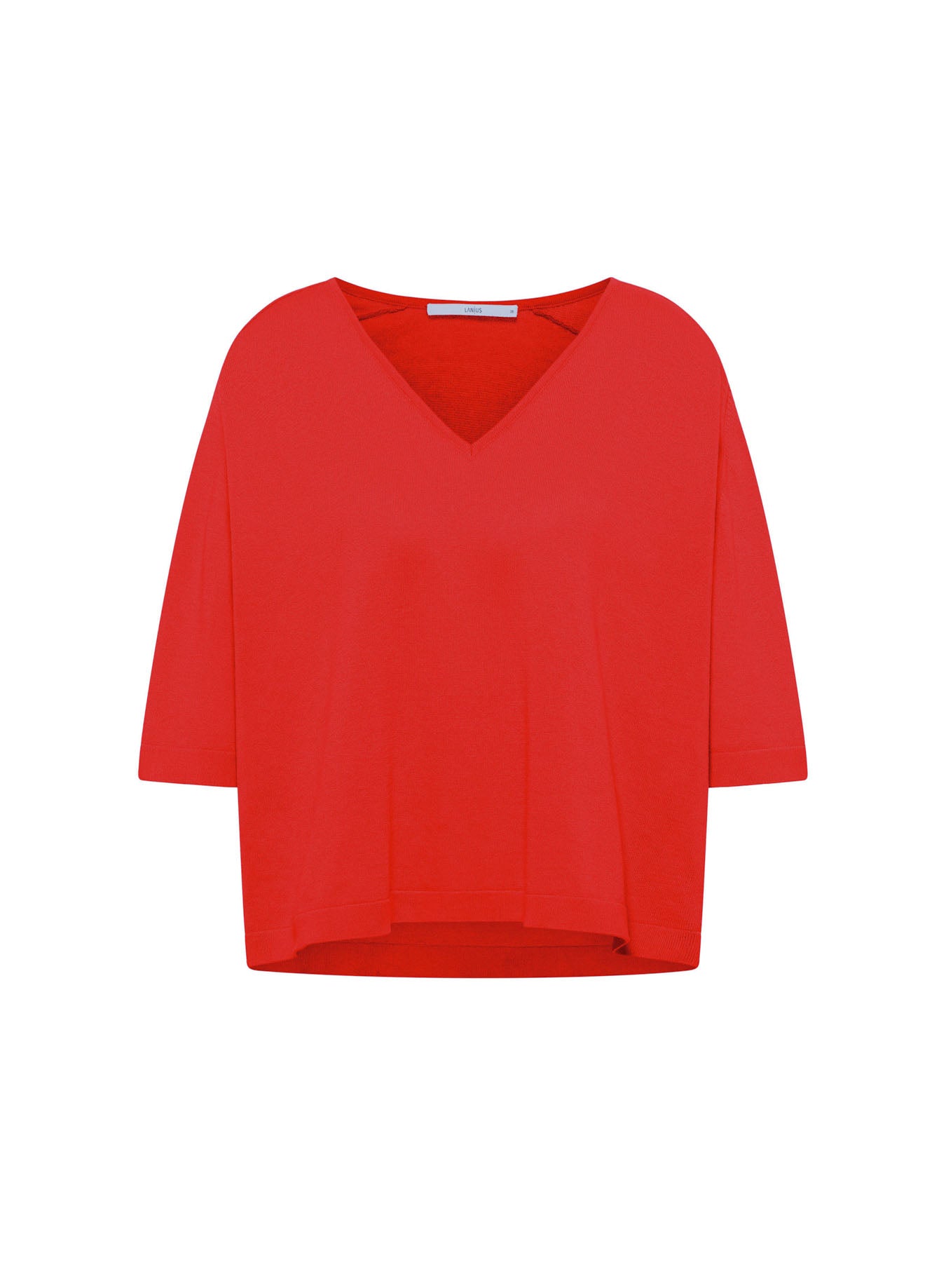 Strickshirt mit V-Ausschnitt aus Bio-Baumwolle