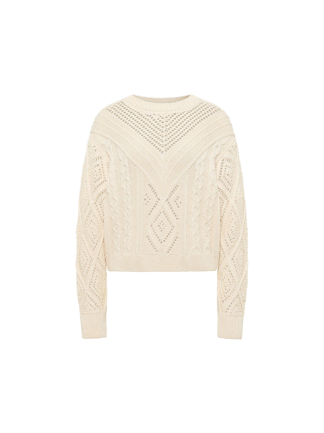 Lochstrick Pullover aus Bio-Baumwolle