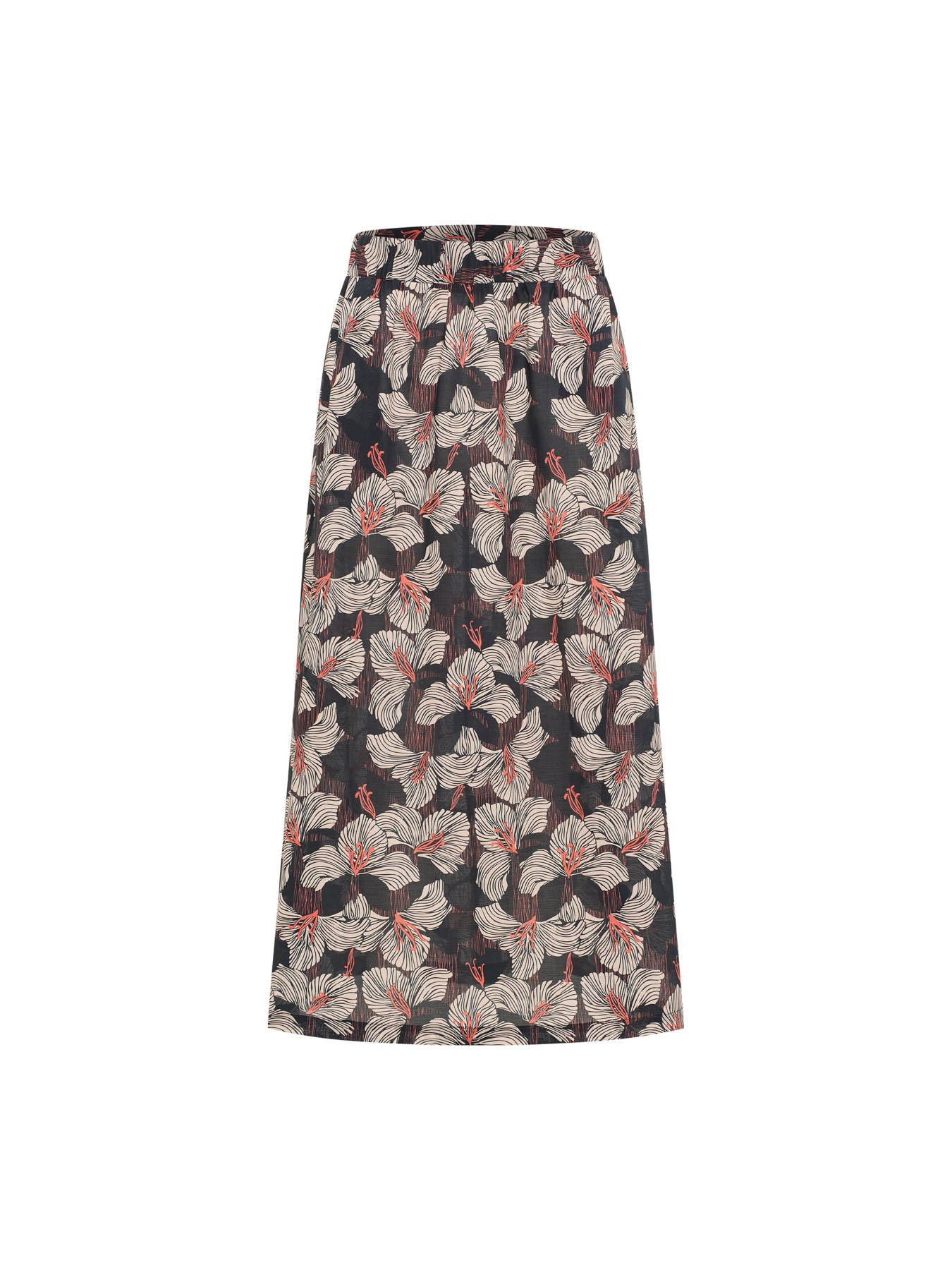 Midirock mit Flowerprint aus Bio-Baumwolle