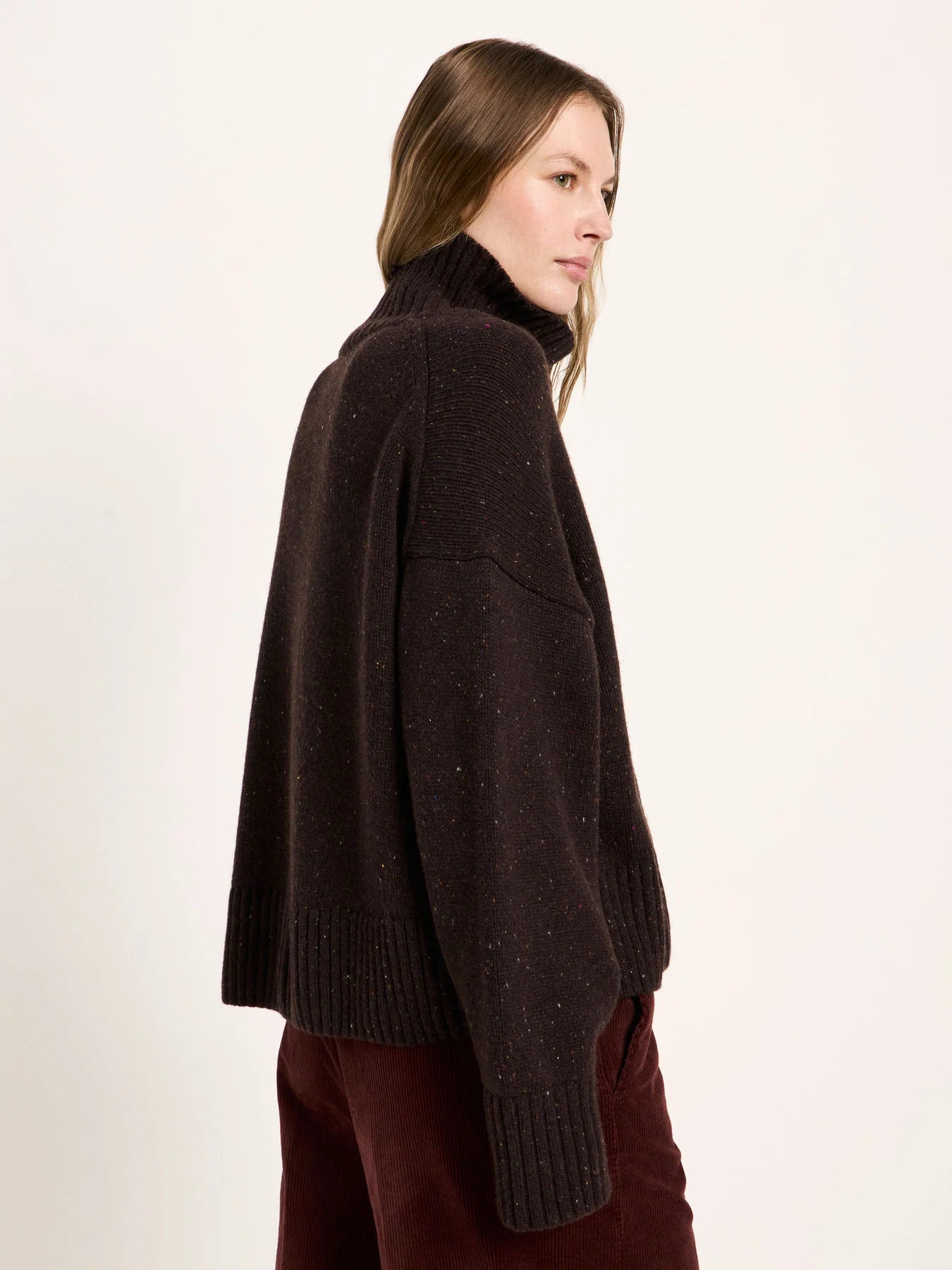 Oversize Pullover aus Bio-Schurwolle und Bio-Baumwolle (GOTS)