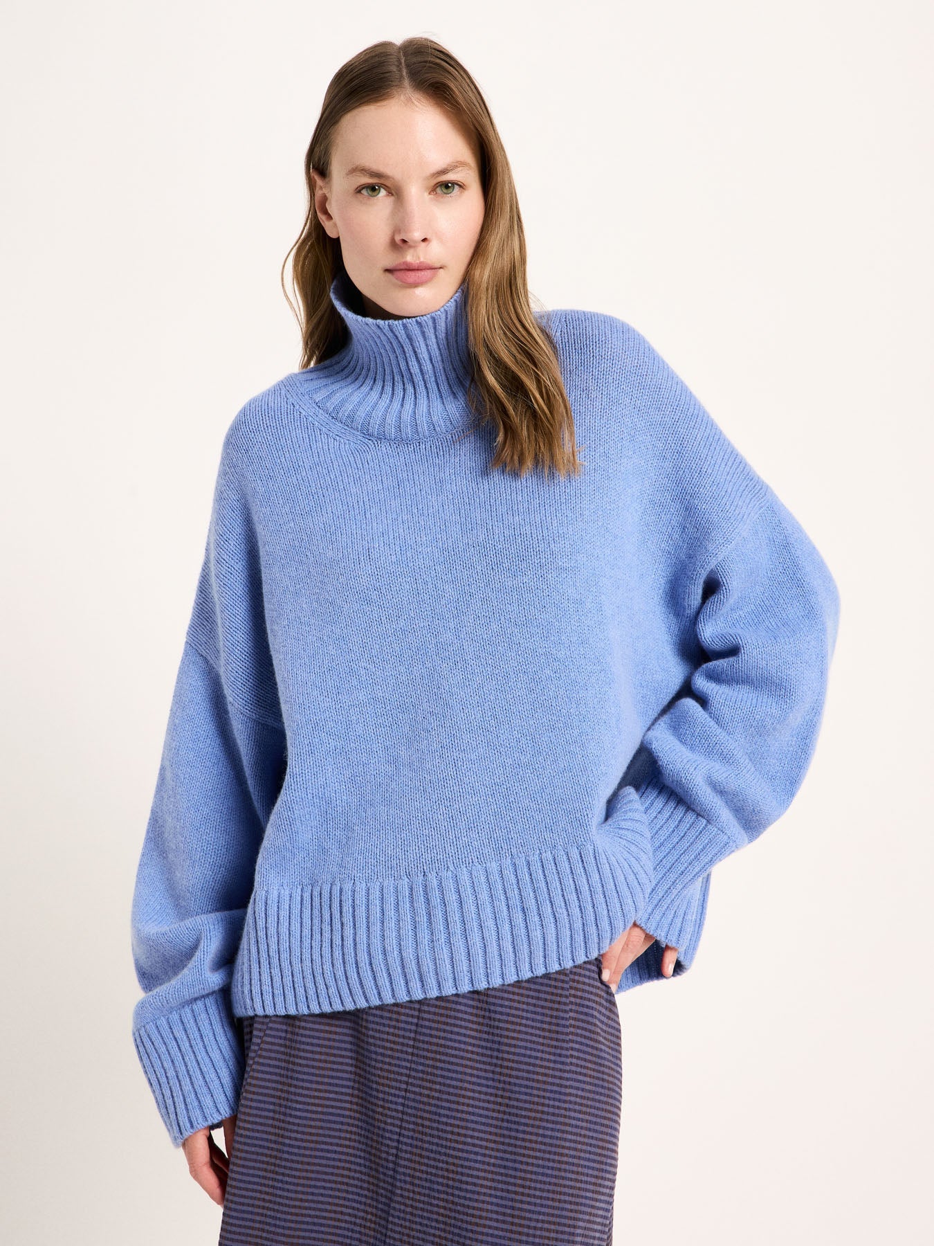 Oversize Pullover aus Bio-Schurwolle und Bio-Baumwolle (GOTS)