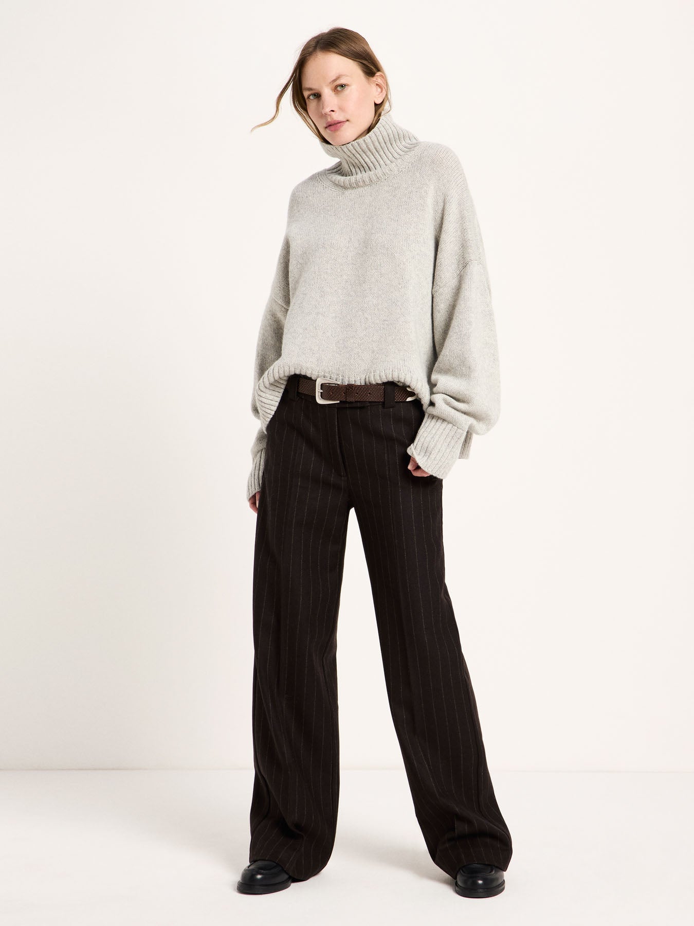 Oversize Pullover aus Bio-Schurwolle und Bio-Baumwolle (GOTS)