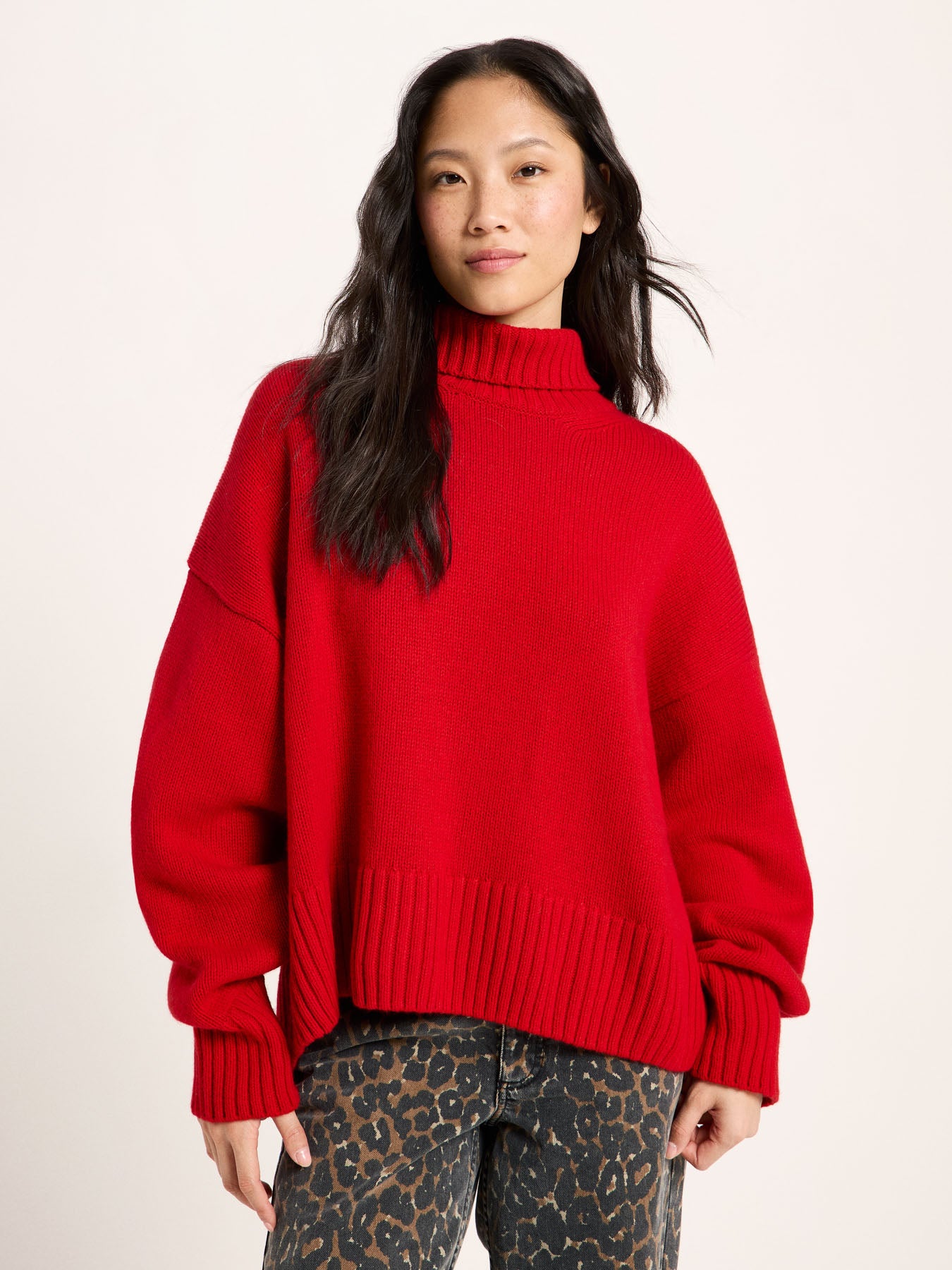 Oversize Pullover aus Bio-Schurwolle und Bio-Baumwolle (GOTS)