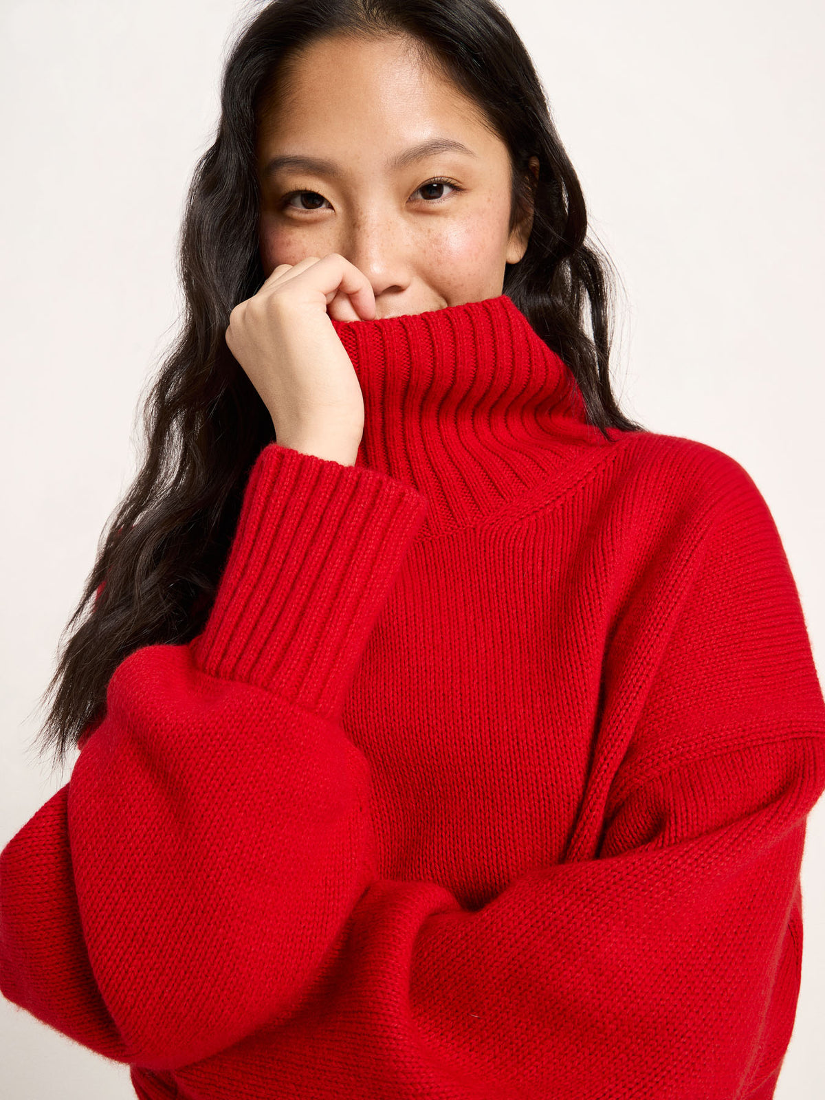 Oversize Pullover aus Bio-Schurwolle und Bio-Baumwolle (GOTS)
