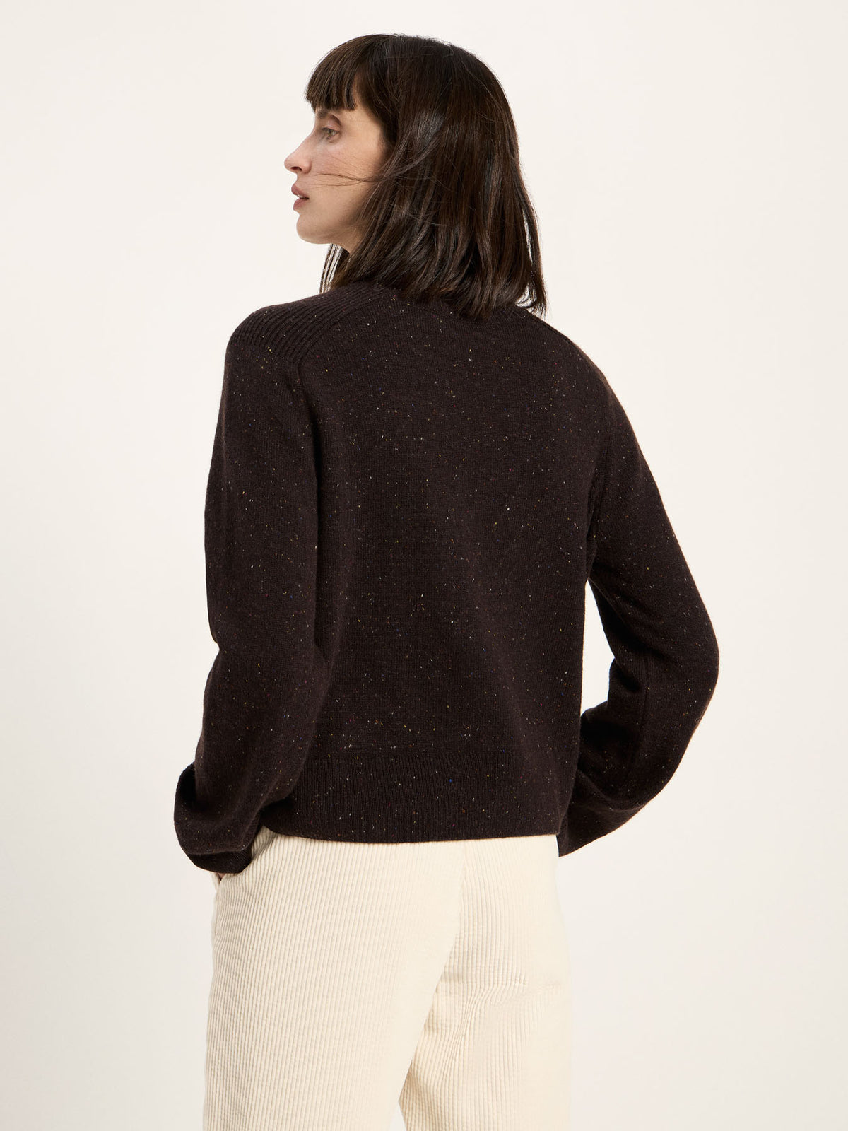 Cropped Pullover aus Bio-Schurwolle und Bio-Baumwolle (GOTS)