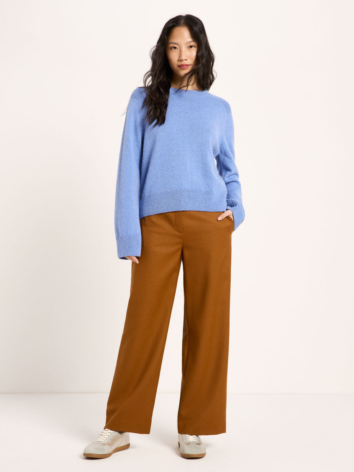 Cropped Pullover aus Bio-Schurwolle und Bio-Baumwolle (GOTS)