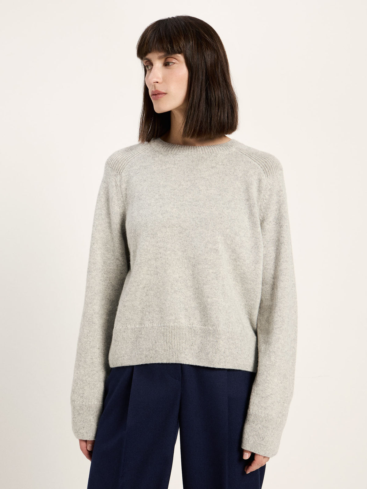 Cropped Pullover aus Bio-Schurwolle und Bio-Baumwolle (GOTS)