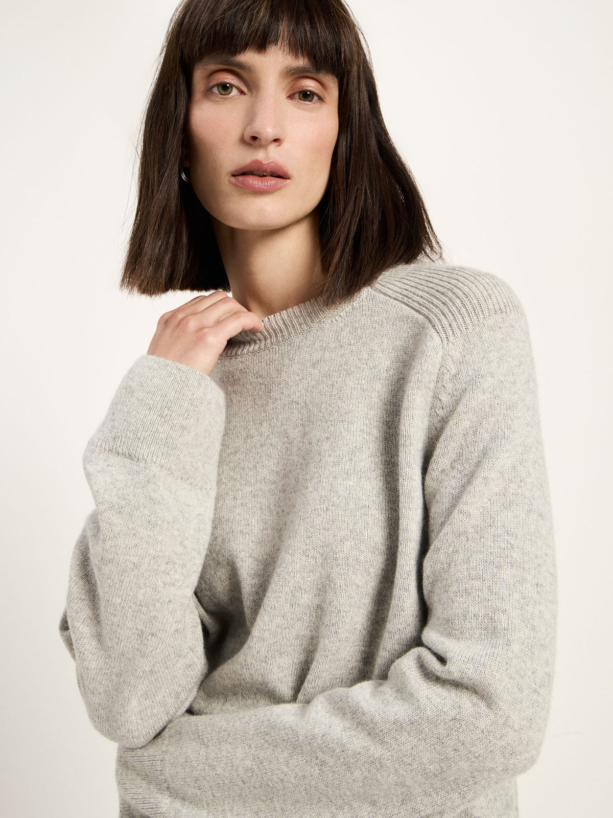 Cropped Pullover aus Bio-Schurwolle und Bio-Baumwolle (GOTS)