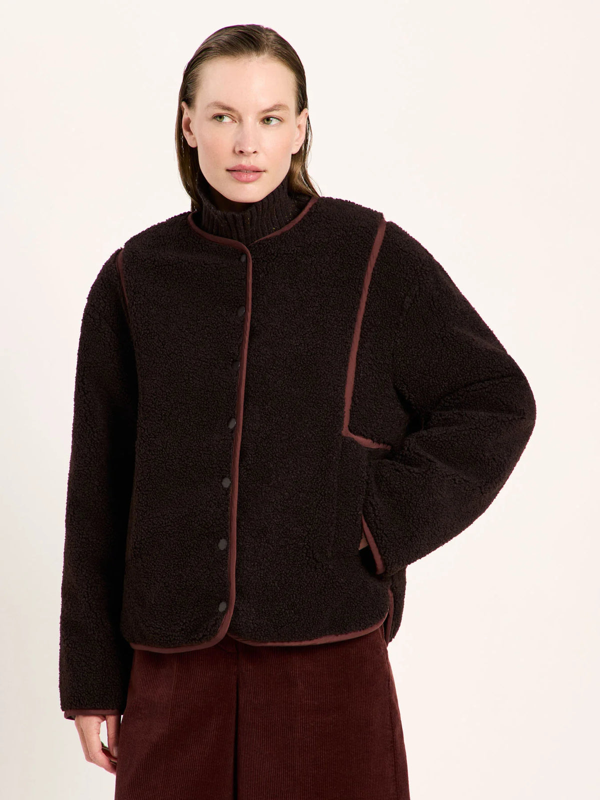 Teddy-Steppjacke zum Wenden aus recyceltem Polyester