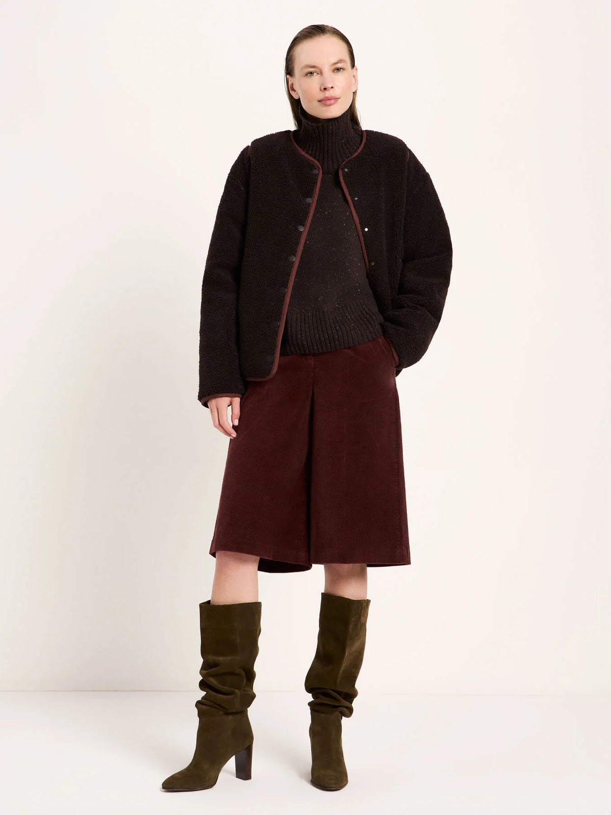 Teddy-Steppjacke zum Wenden aus recyceltem Polyester