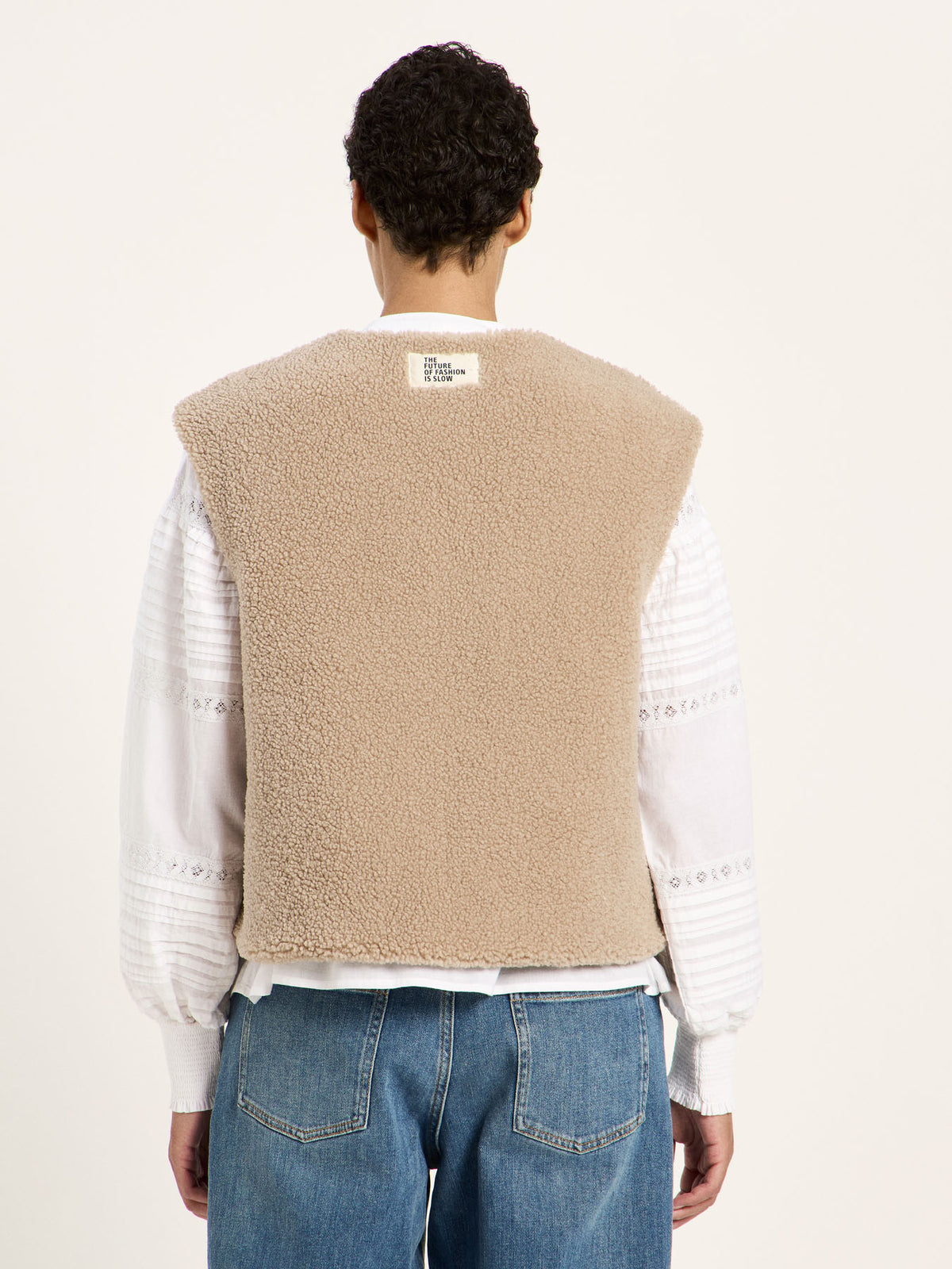 Teddy-Steppweste zum Wenden aus recyceltem Polyester