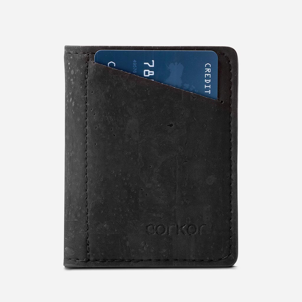 Schlanke Geldbörse mit Münzfach aus Kork