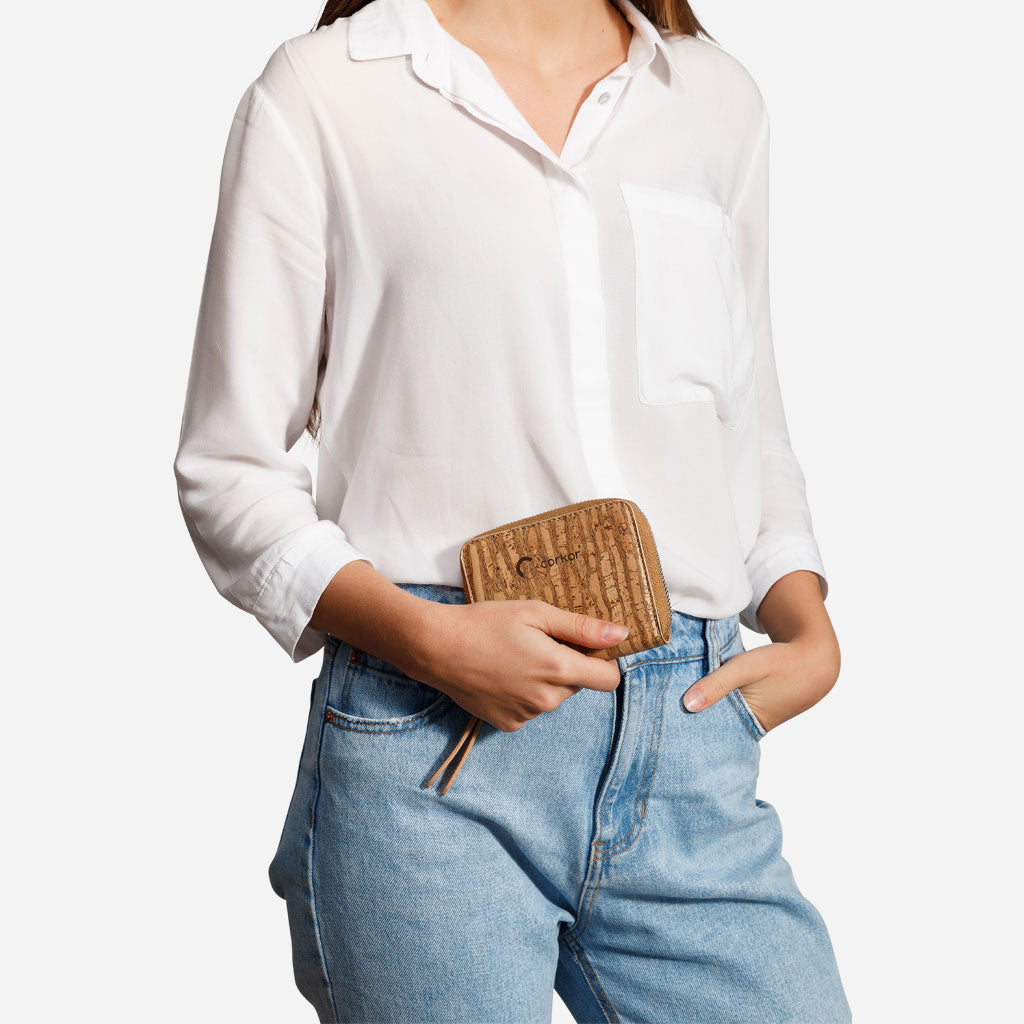 Kleines Portemonnaie aus Kork