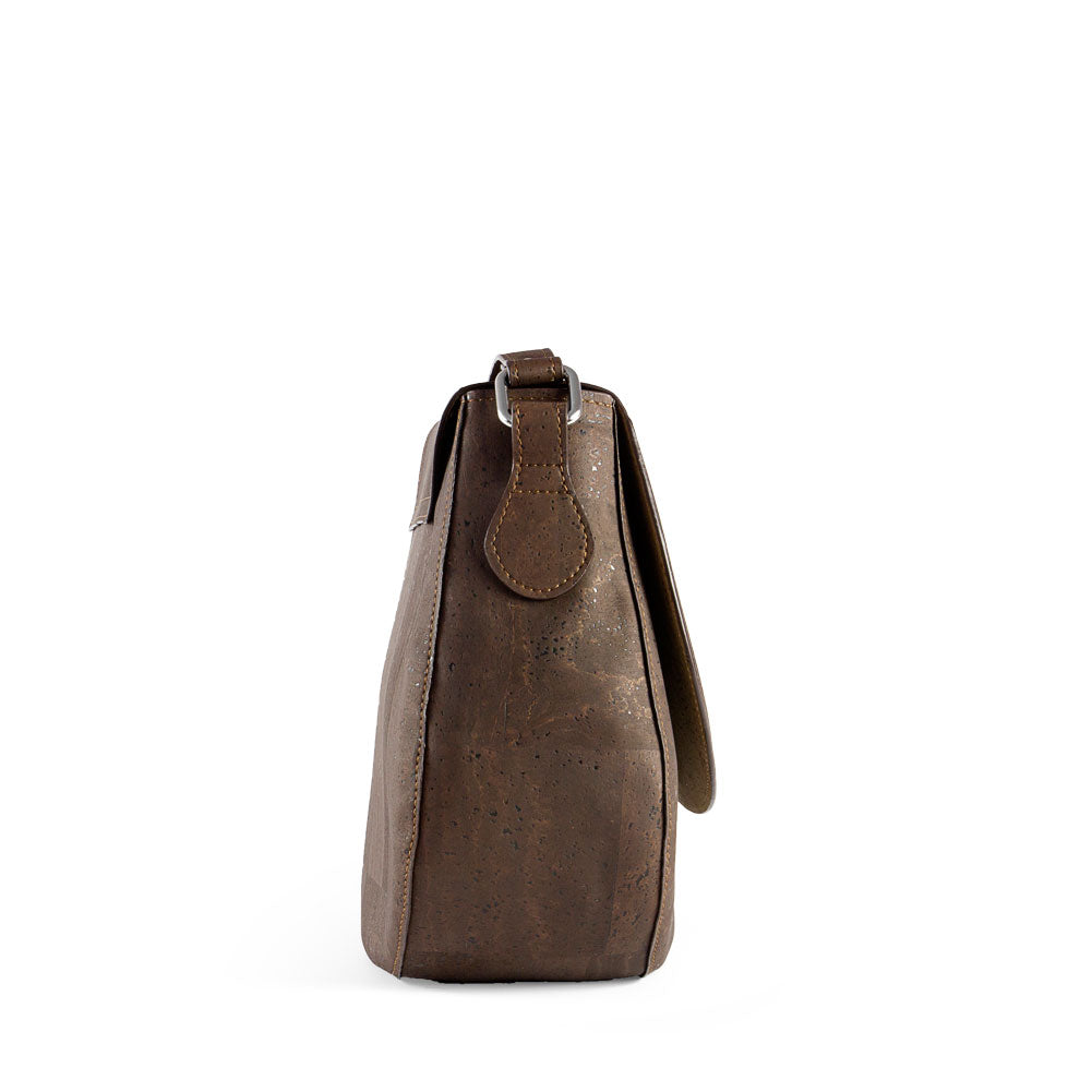 Kork Umhängetasche SADDLE BAG - Dark Brown