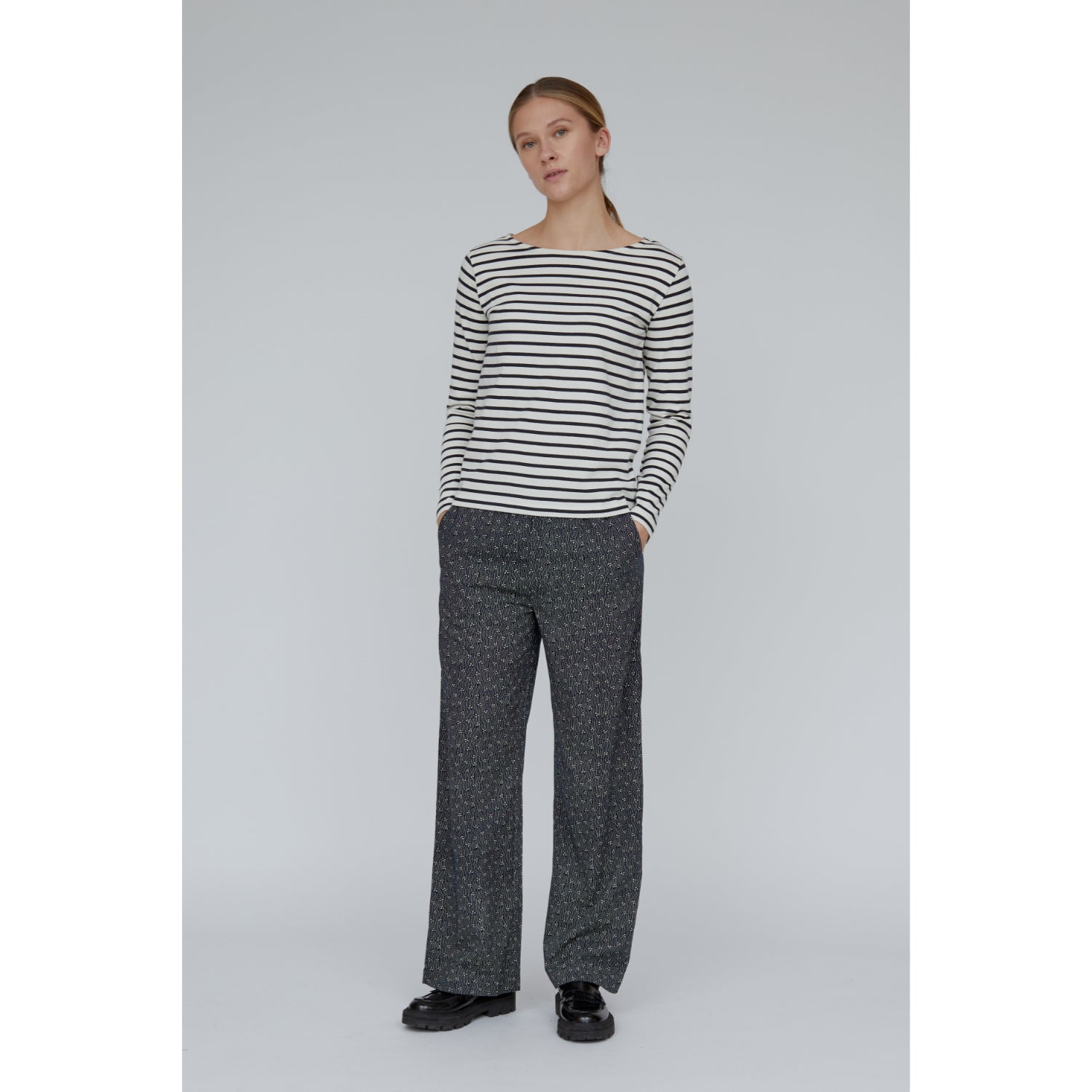 Gestreiftes Langarmshirt BRETON aus Bio-Baumwolle