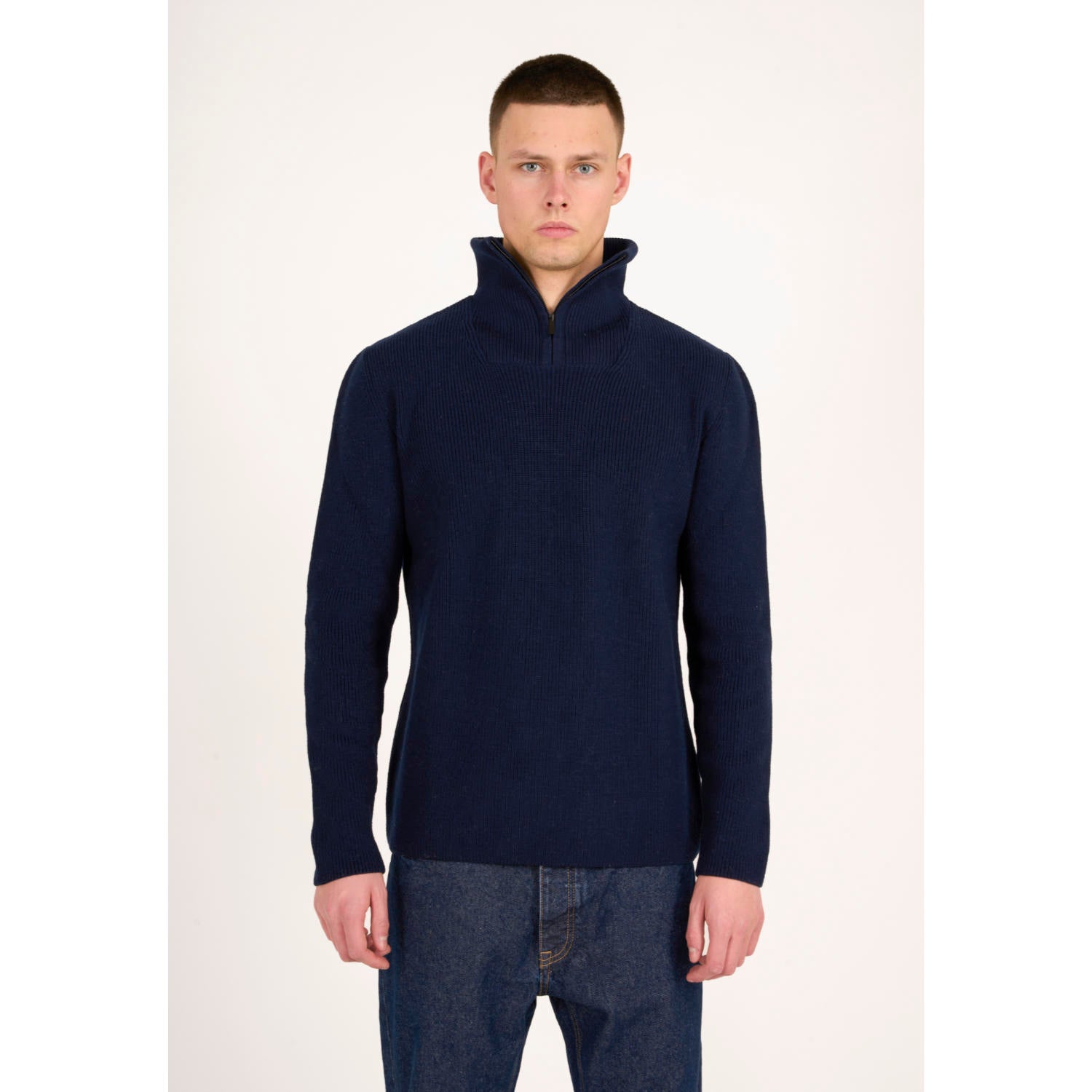 Stricktroyer HALF ZIP aus Merinowolle