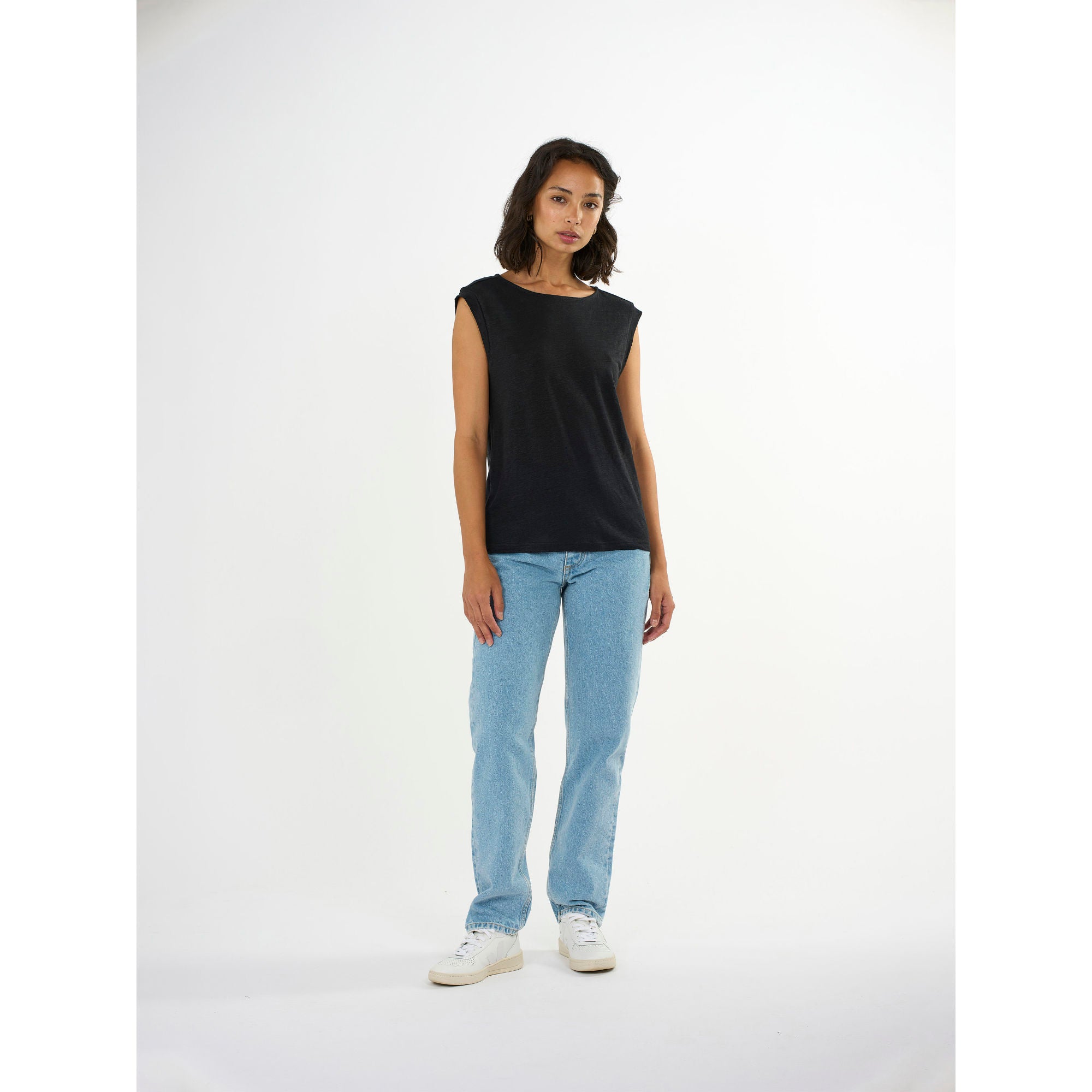 T-Shirt LOOSE FOLD UP aus Bio-Leinen