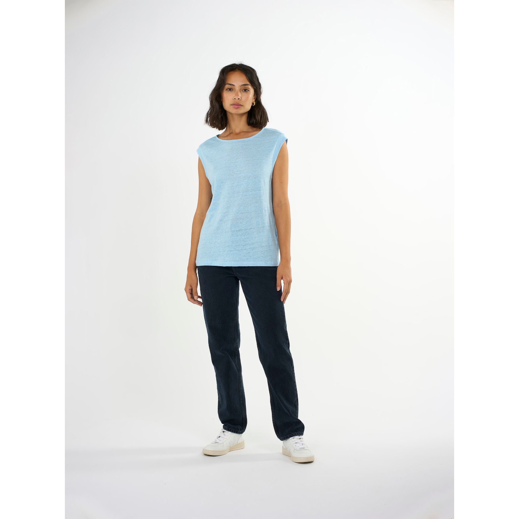 T-Shirt LOOSE FOLD UP aus Bio-Leinen