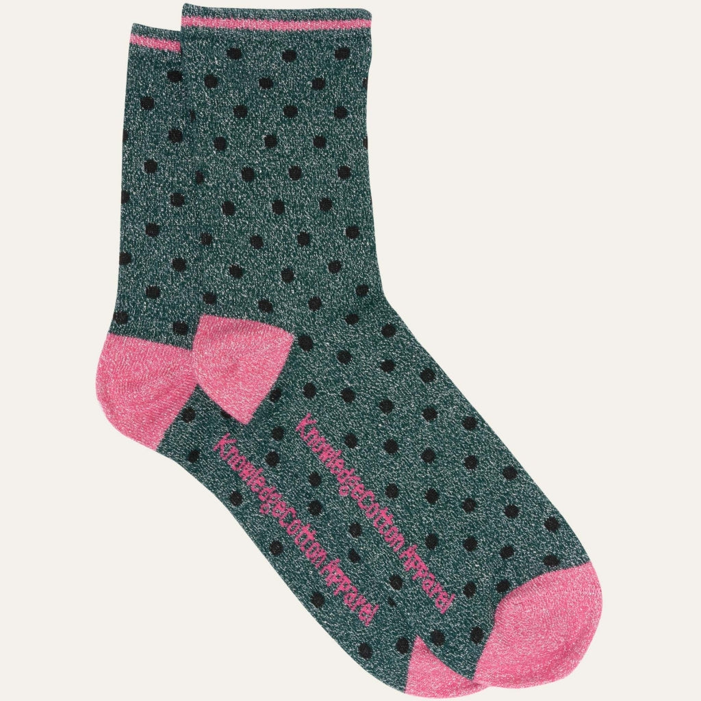 Glitzer-Socken HONEY Dots mit Bio-Baumwolle und recyceltem Polyester