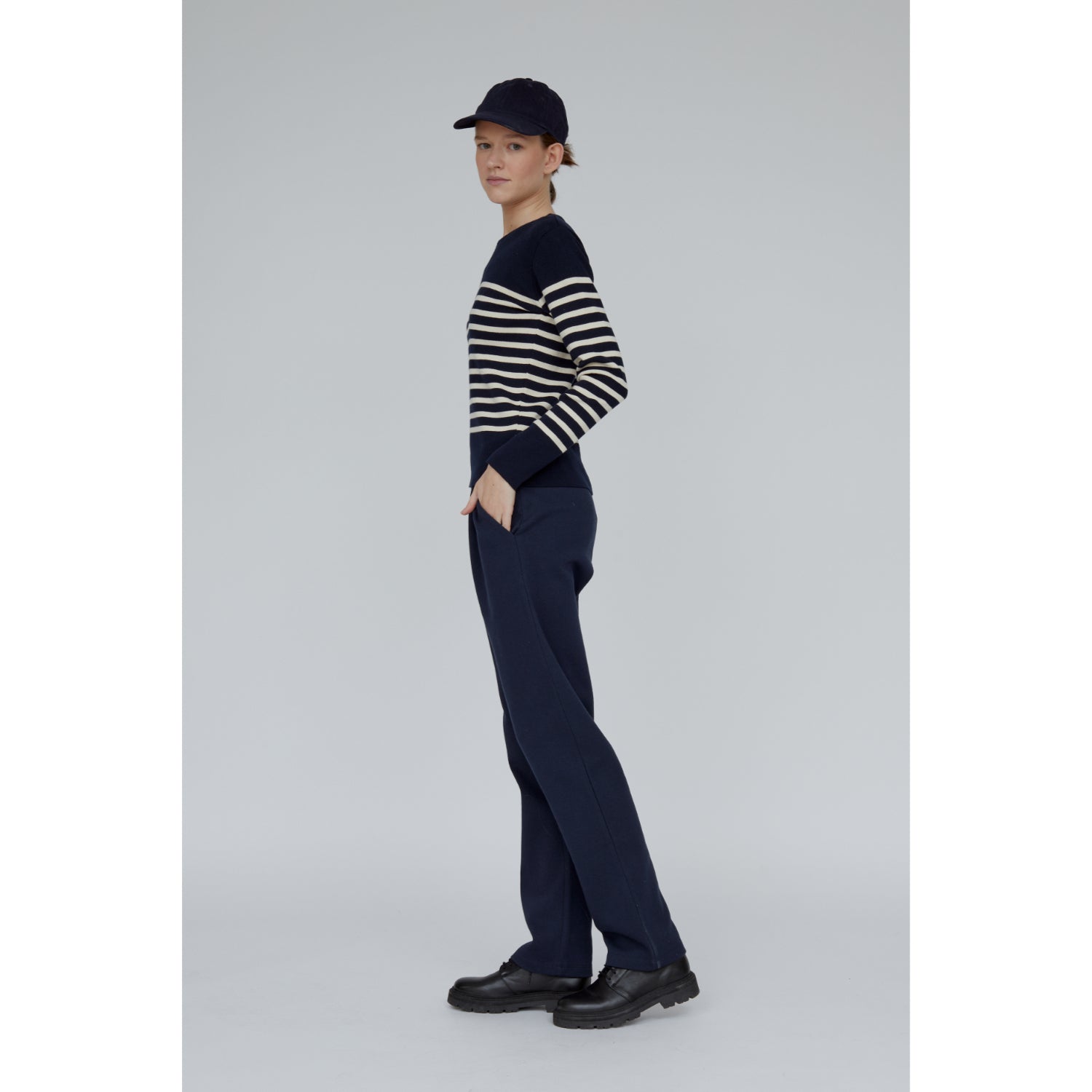 Gestreiftes Langarmshirt ELLA aus Bio-Baumwolle