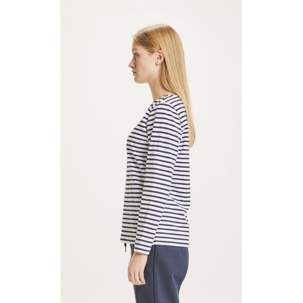 Langarmshirt VIOLET mit Streifen
