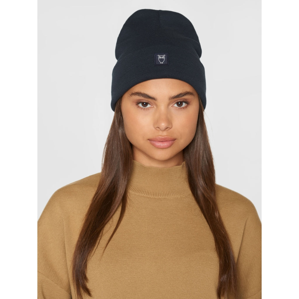 Strick-Beanie KNITTED RIB aus Bio-Baumwolle