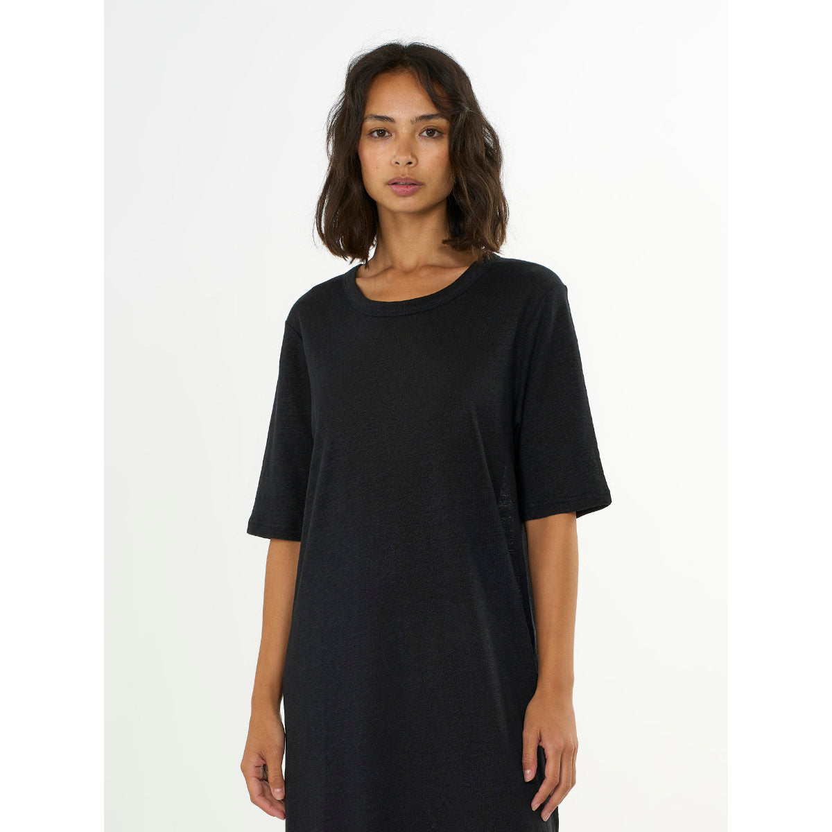 Leinenkleid SHORT SLEEVED aus Bio-Leinen