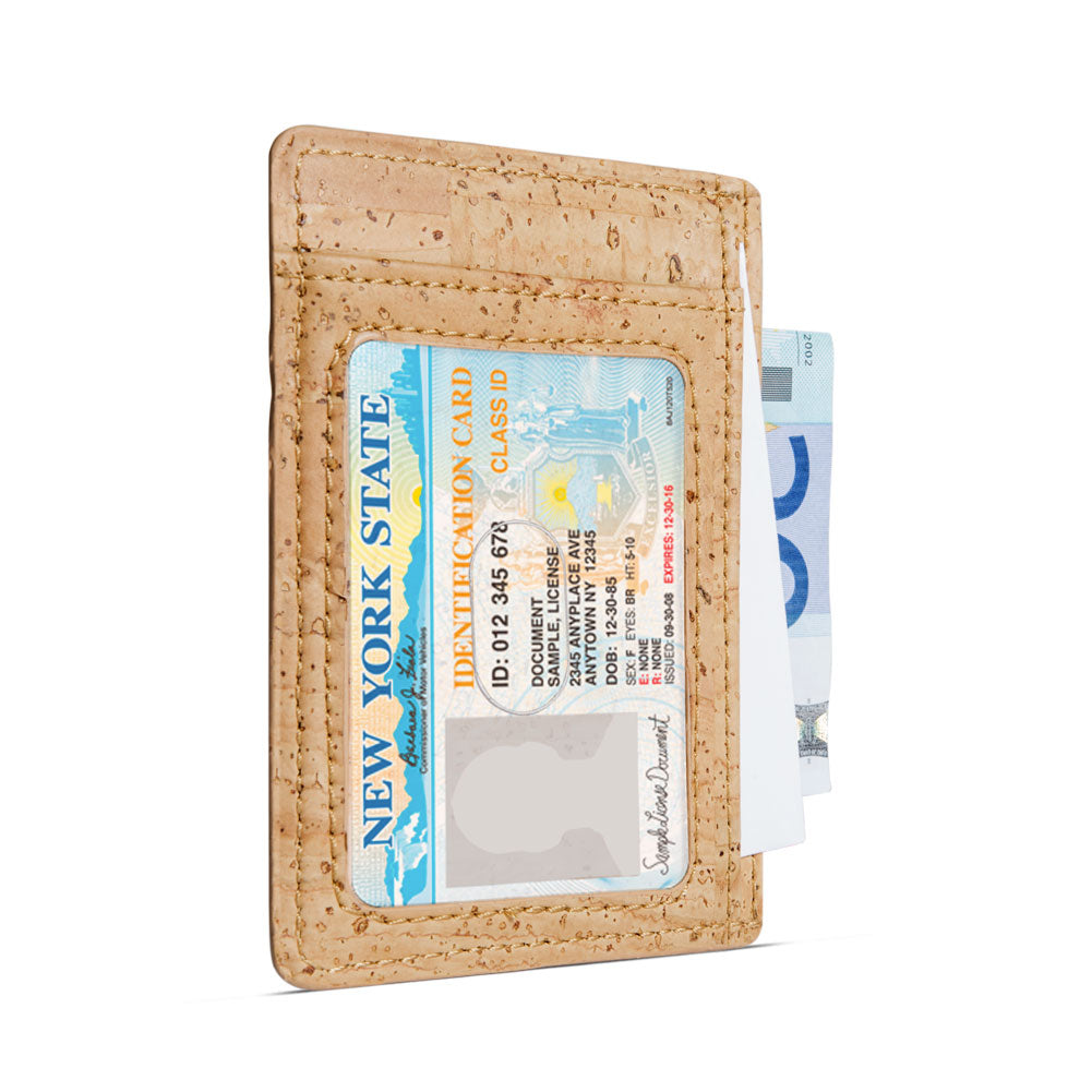 Kork Karten-Portemonnaie Light Brown